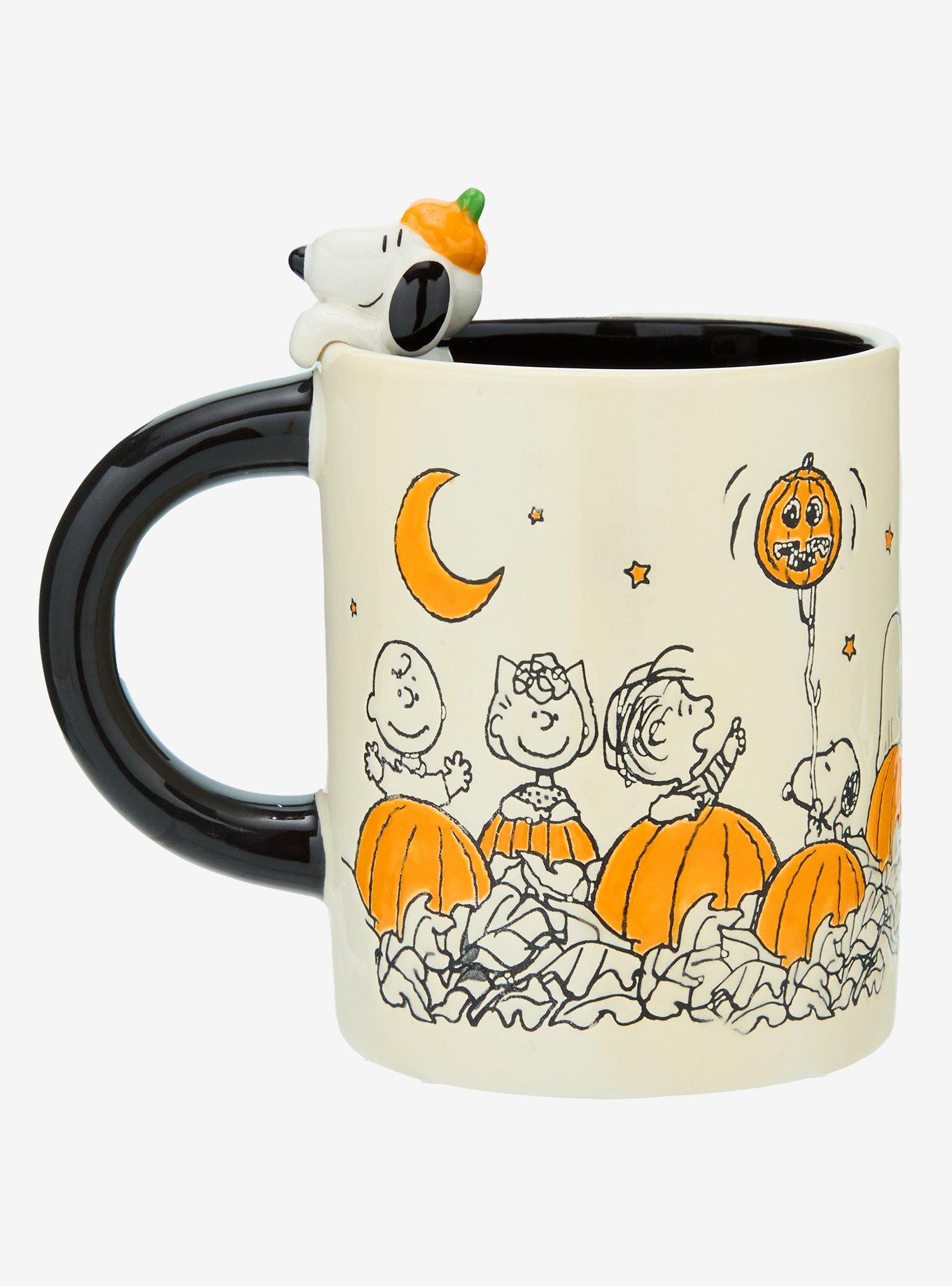 Peanuts Pumpkin Patch Scene Peeking Snoopy Mug - BoxLunch Exclusive, , hi-res