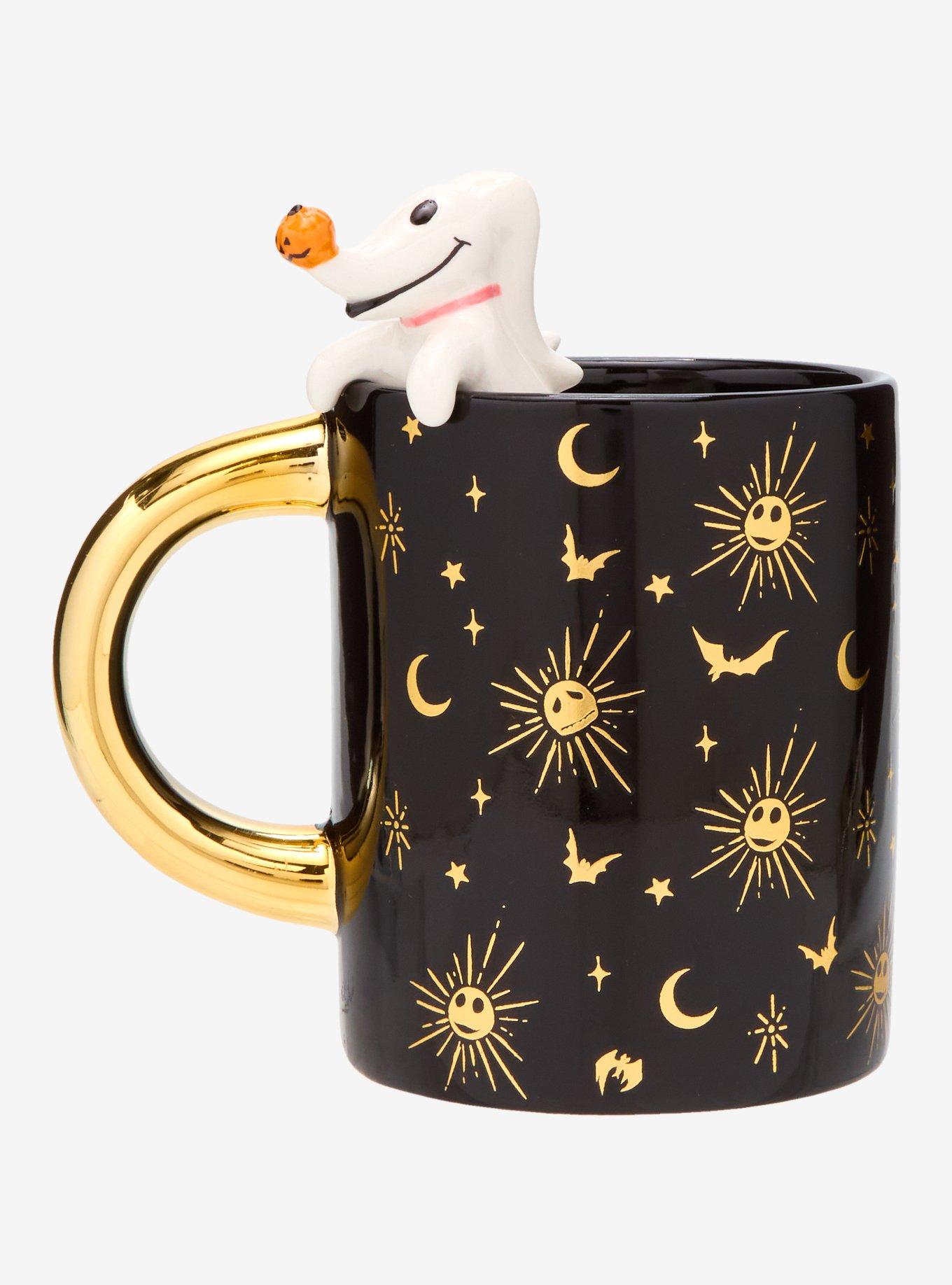 Disney The Nightmare Before Christmas Zero Black and Gold Critter Mug — BoxLunch Exclusive, , hi-res