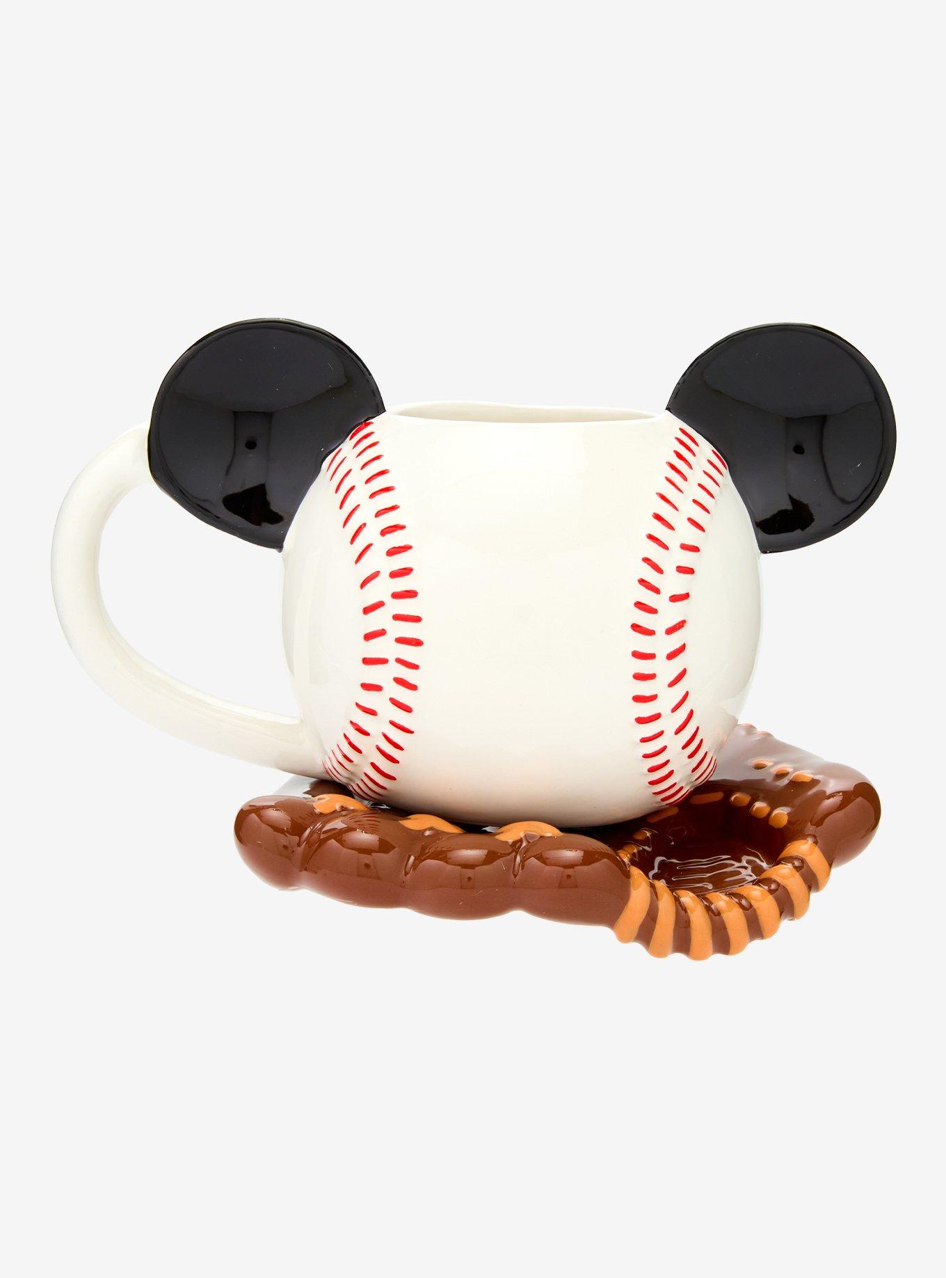 Disney Mickey Mouse Baseball Mug & Saucer Set - BoxLunch Exclusive, , hi-res