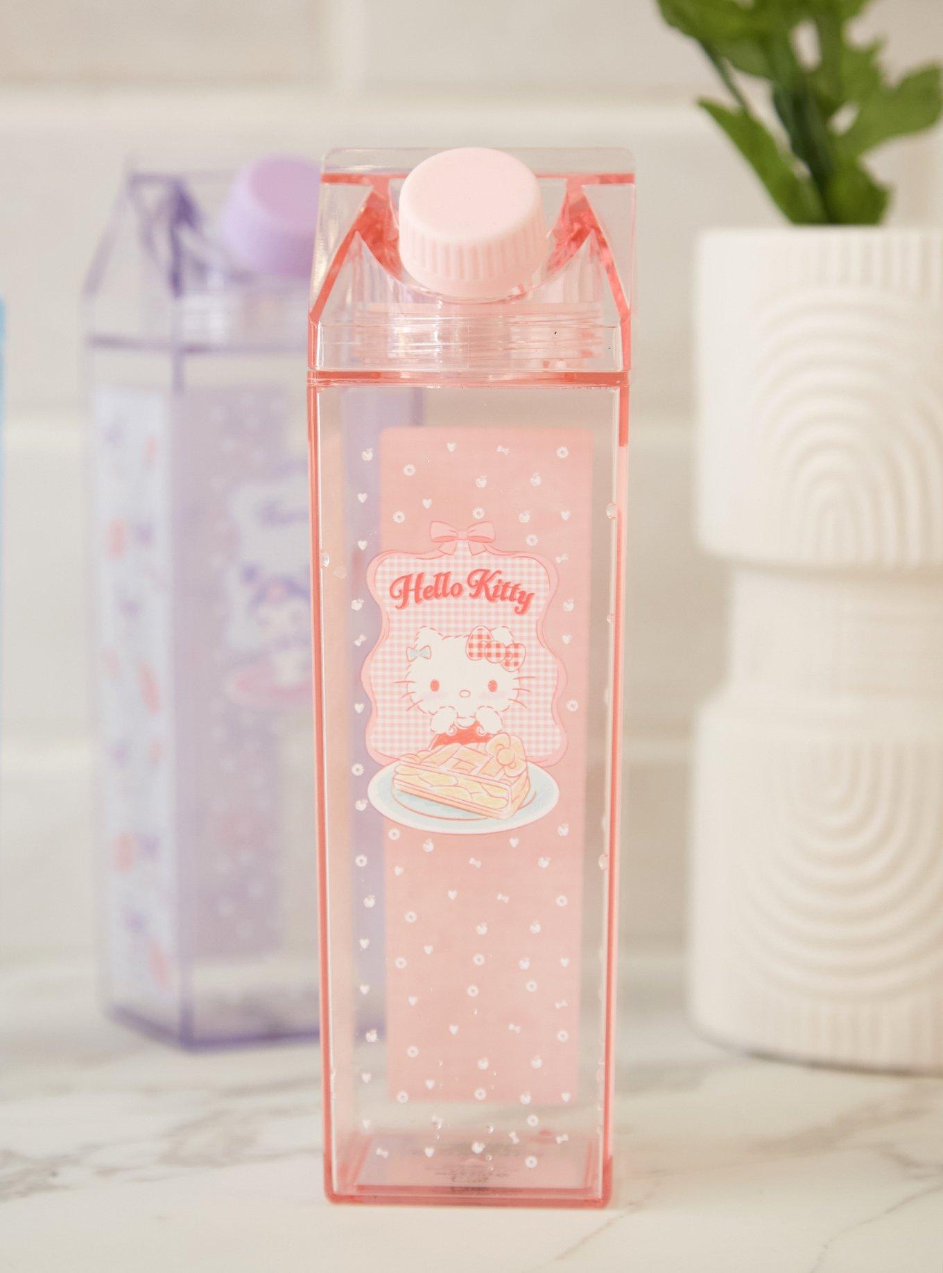 Sanrio Hello Kitty Gingham Milk Carton Water Bottle &mdash; BoxLunch Exclusive, , hi-res
