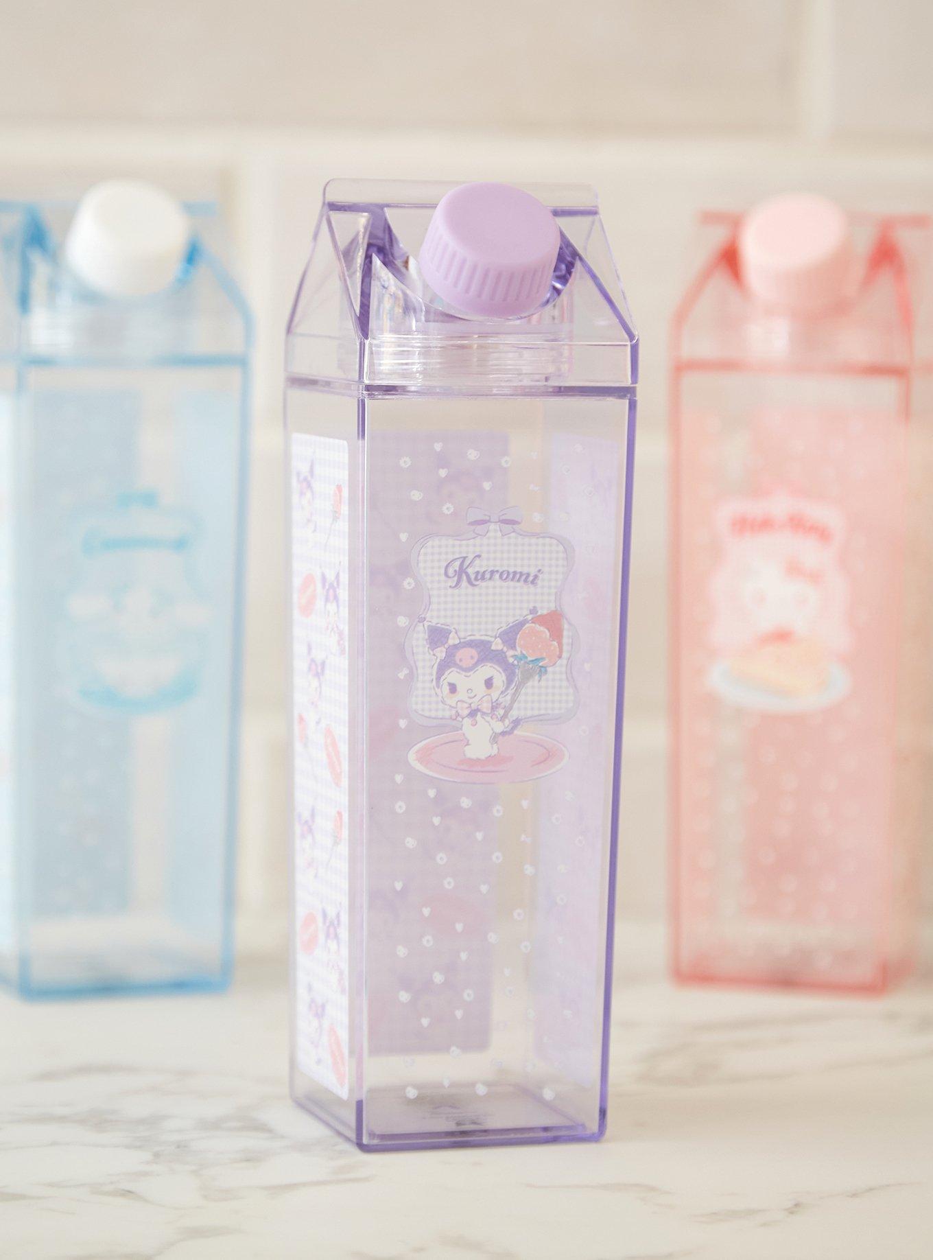 Sanrio Kuromi Gingham Milk Carton Water Bottle — BoxLunch Exclusive, , hi-res