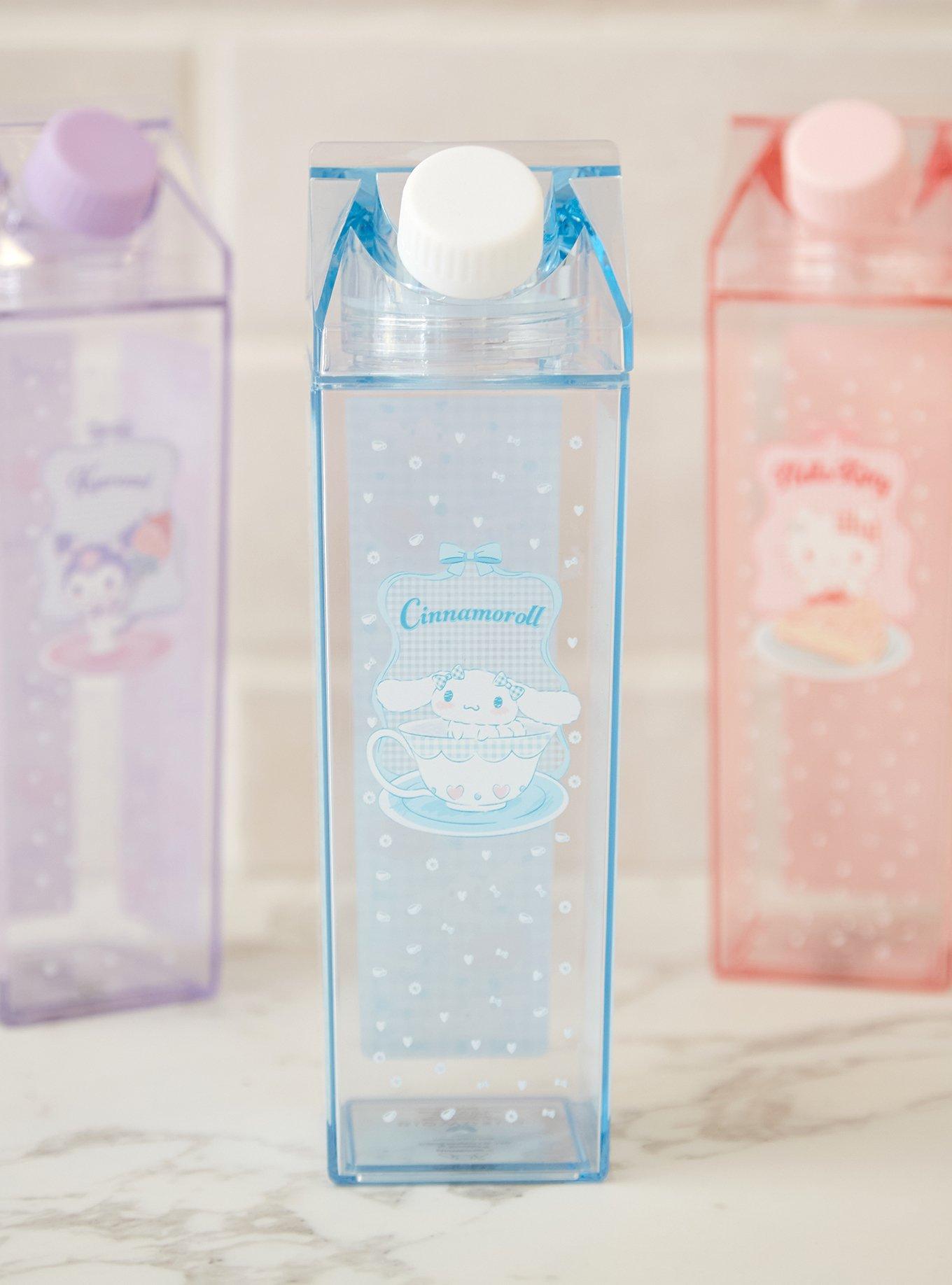 Sanrio Cinnamoroll Gingham Milk Carton Water Bottle — BoxLunch Exclusive, , hi-res