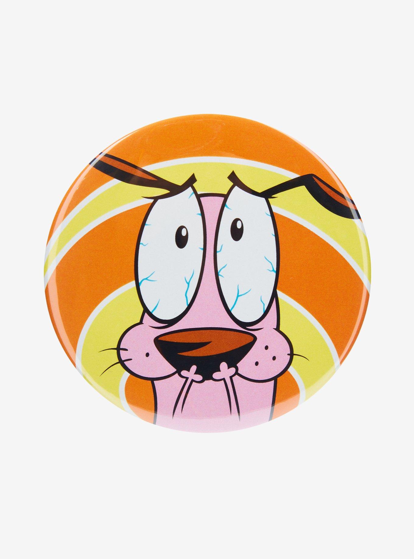 Courage The Cowardly Dog Close-Up 3 Inch Button, , hi-res