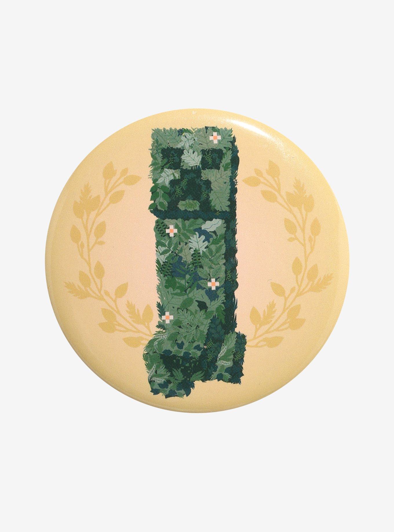 Minecraft Creeper Topiary 3 Inch Button 