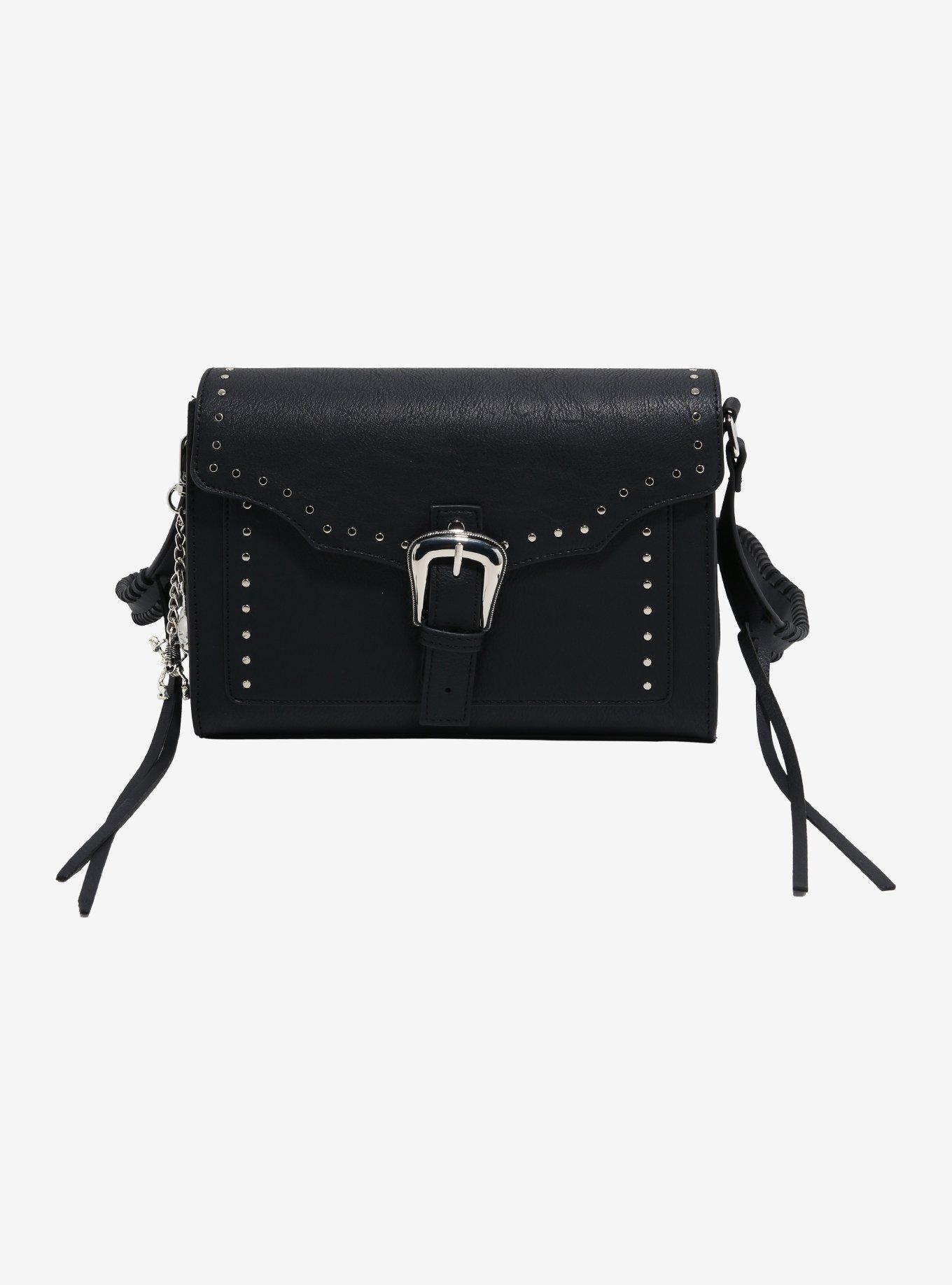 Social Collision Western Skeleton Charm Buckle Crossbody Bag | Hot