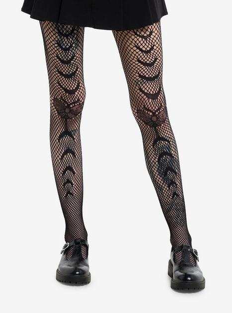 Black Moth Moon Fishnet Tights Hot Topic