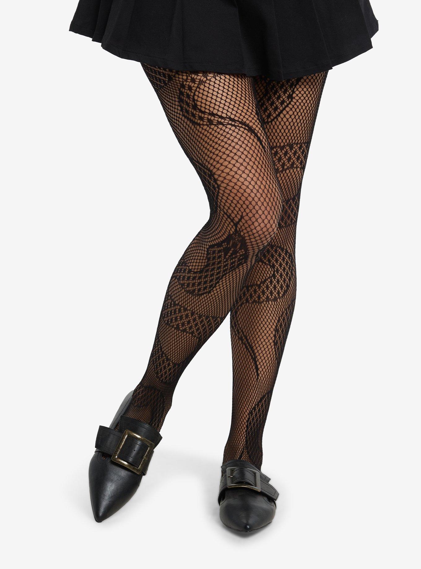 Black Snake Fishnet Tights, , hi-res