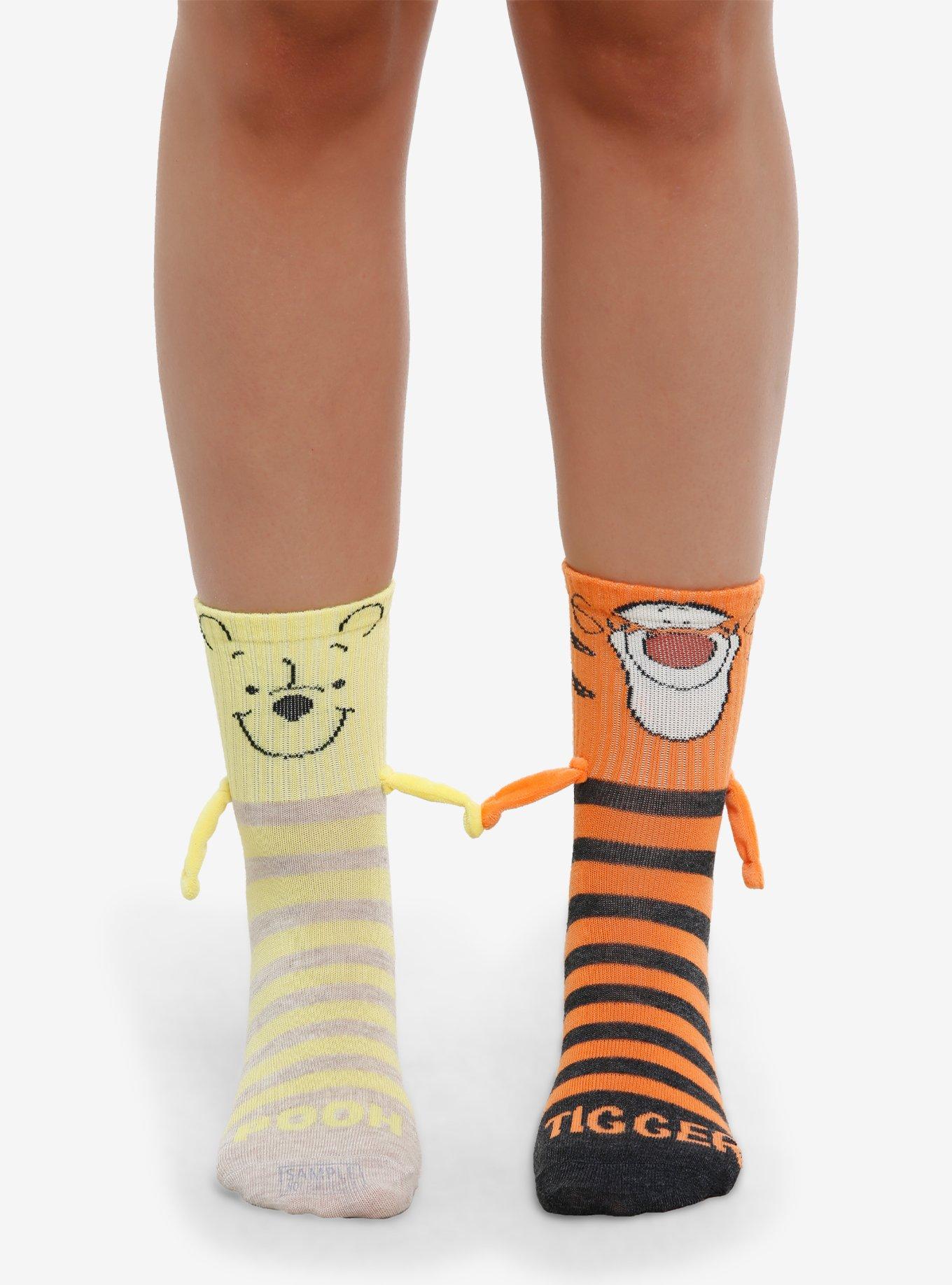 Disney Winnie The Pooh Tigger Magnetic Arms Mismatch Crew Socks, , hi-res
