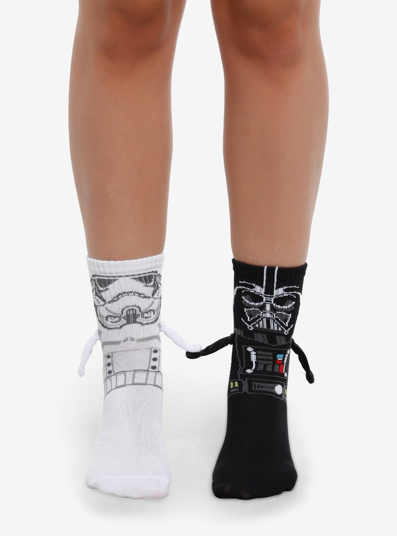 Star Wars Darth Vader & Stormtrooper Magnetic Arms Mismatch Crew Socks, , hi-res