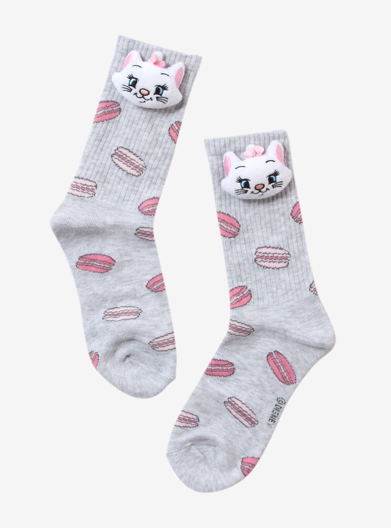 Disney The Aristocats Marie Plush Macaron Crew Socks, , hi-res