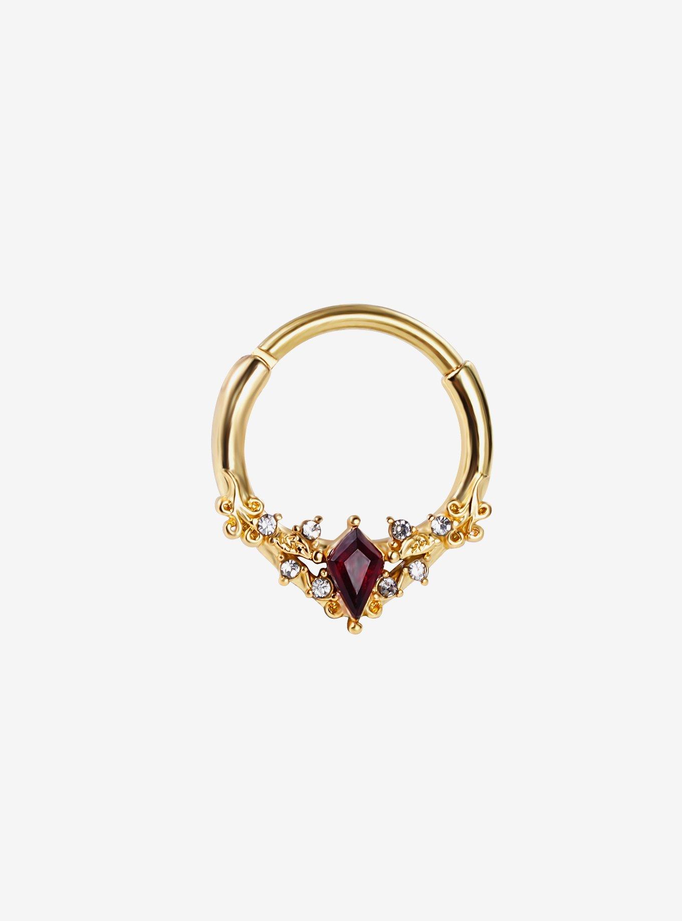 Steel Crimson Gem Hinged Clicker, , hi-res