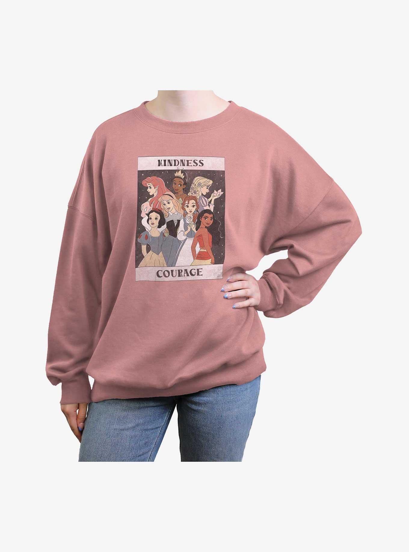 Disney Princesses Kindness And Courage Womens Oversized Sweatshirt, , hi-res