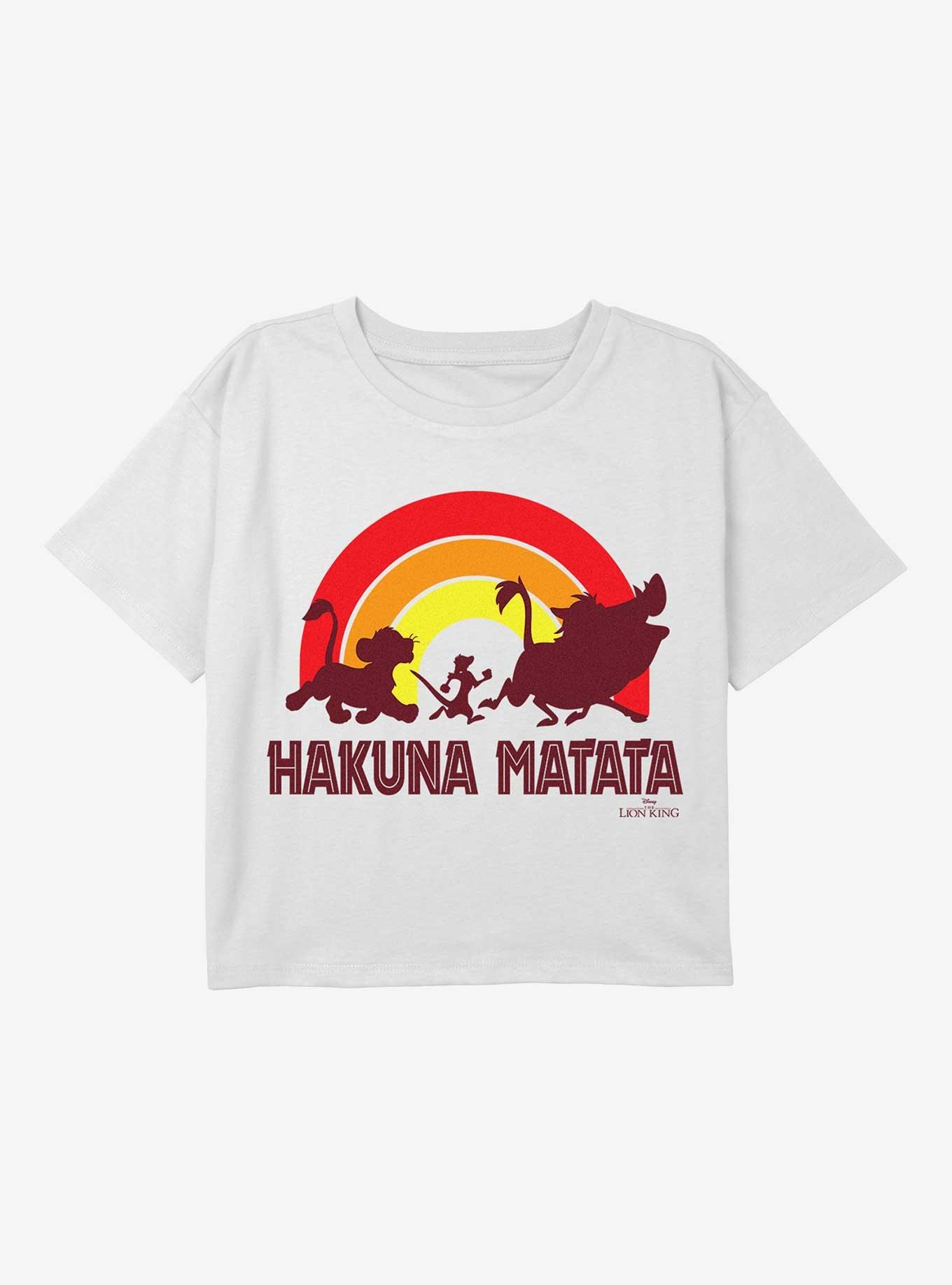 Disney The Lion King Hakuna Sunset Rainbow Youth Girls Boxy T-Shirt, , hi-res