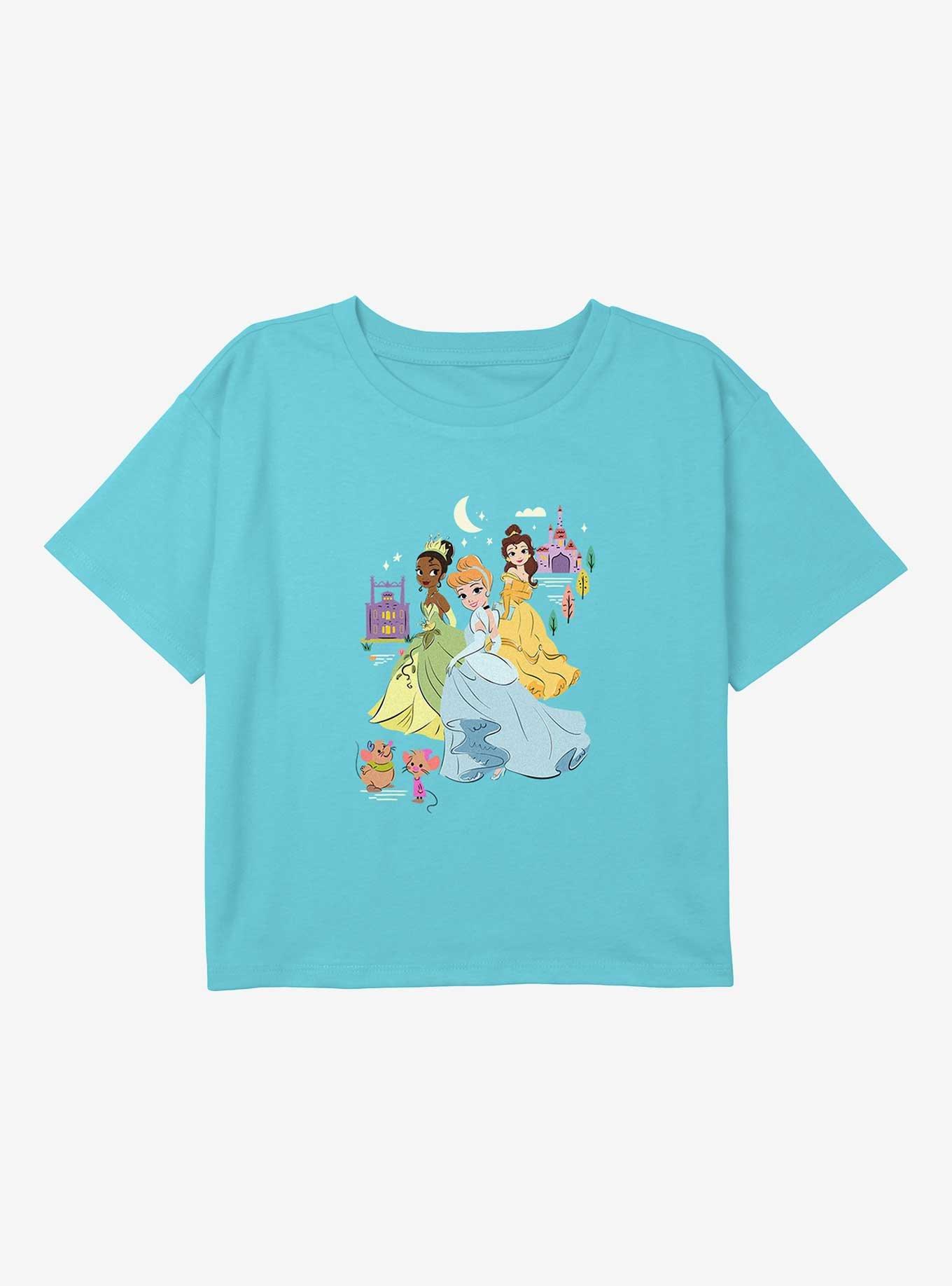 Disney Princesses Dreamers Youth Girls Boxy T-Shirt, , hi-res