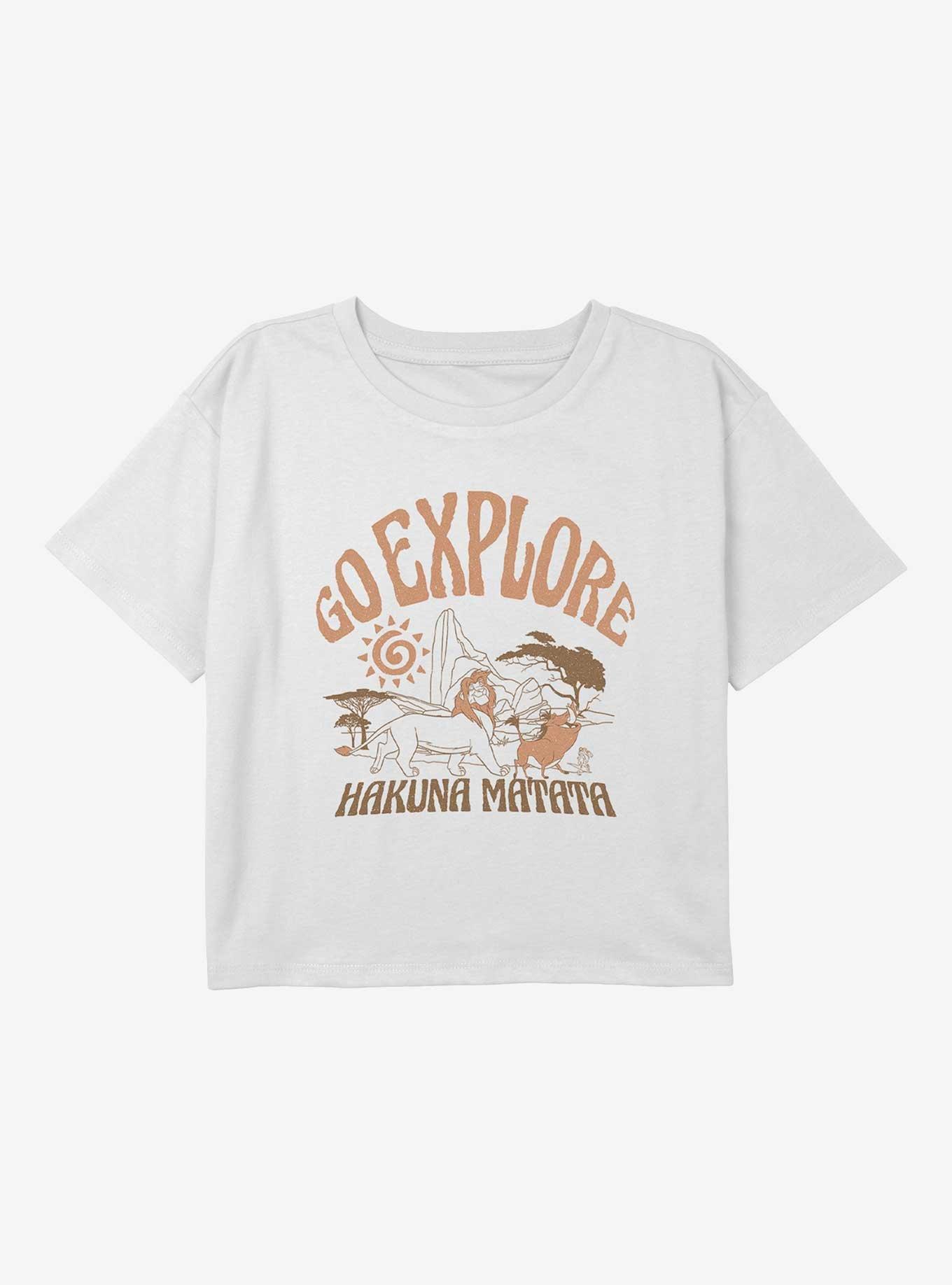 Disney The Lion King Dsny Go Explore Youth Girls Boxy T-Shirt, WHITE, hi-res
