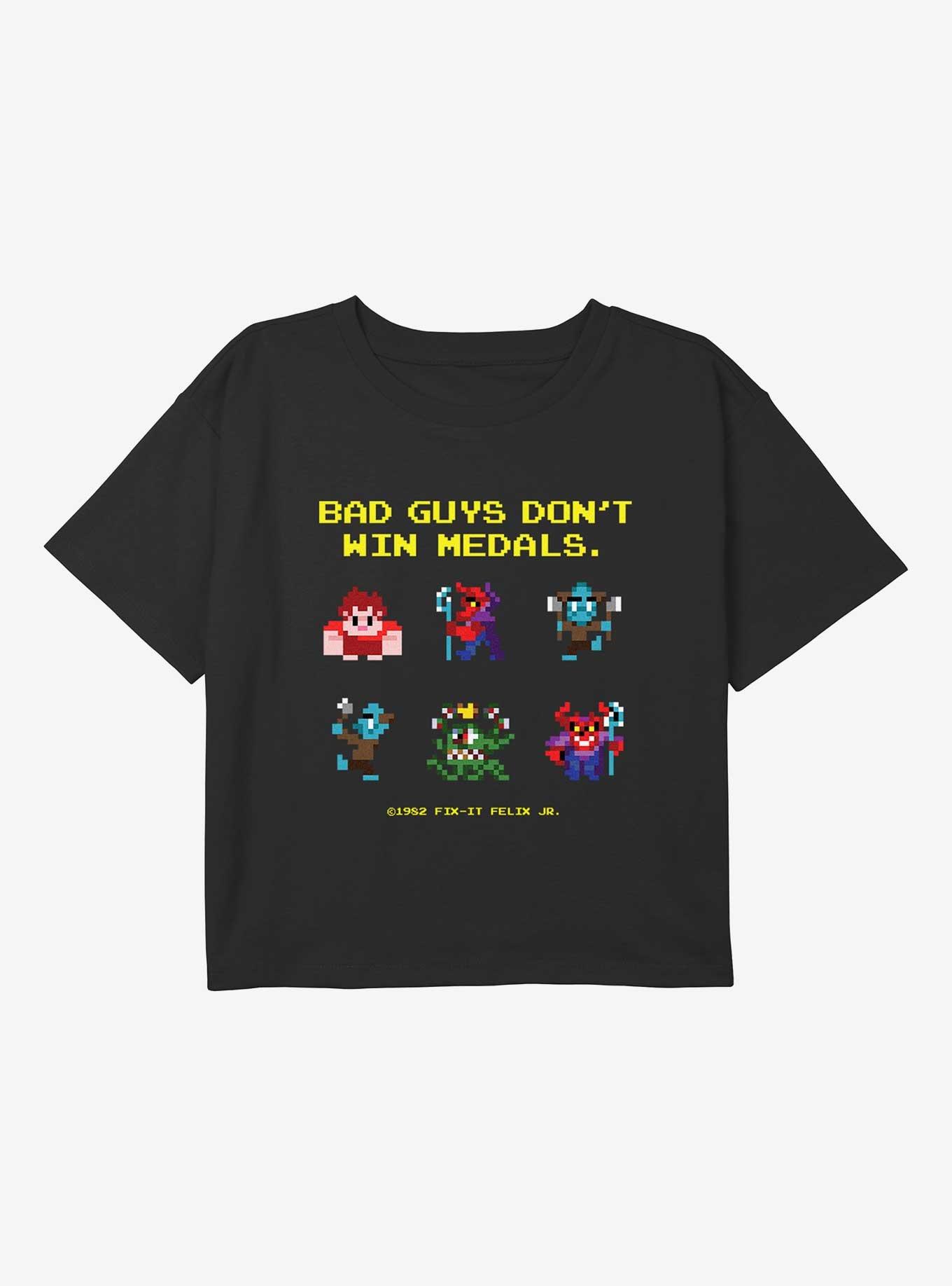 Disney Wreck It Ralph Bad Guys Don't Win Medals Youth Girls Boxy T-Shirt, , hi-res