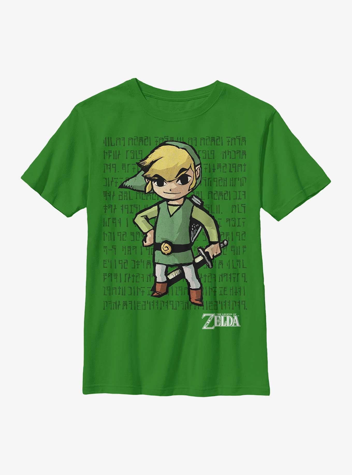 The Legend Of Zelda Toon Link Ancient Language Youth T-Shirt, , hi-res