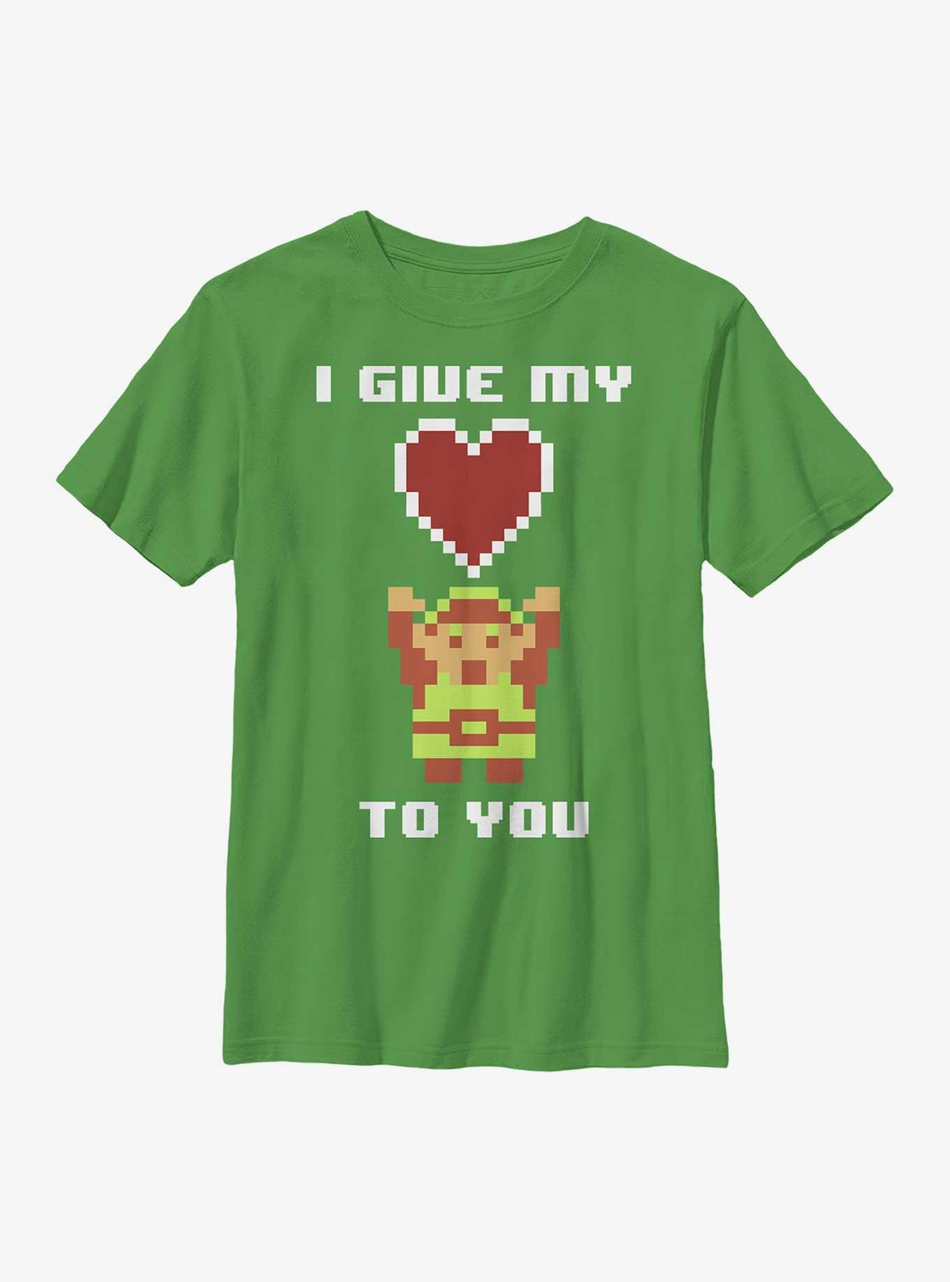 The Legend Of Zelda Give My Pixel Heart Youth T-Shirt, , hi-res