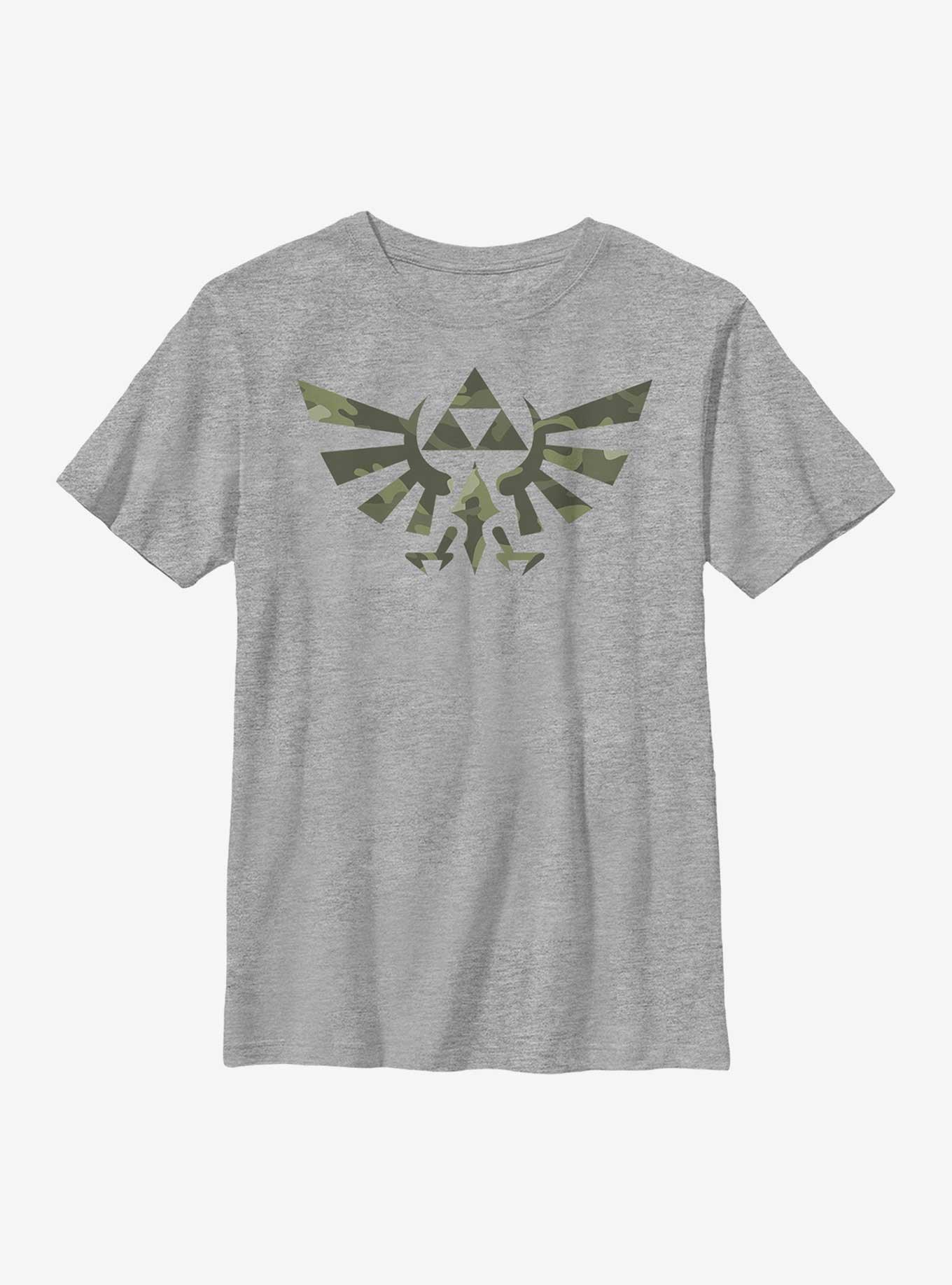 The Legend Of Zelda Camo Crest Youth T-Shirt, , hi-res