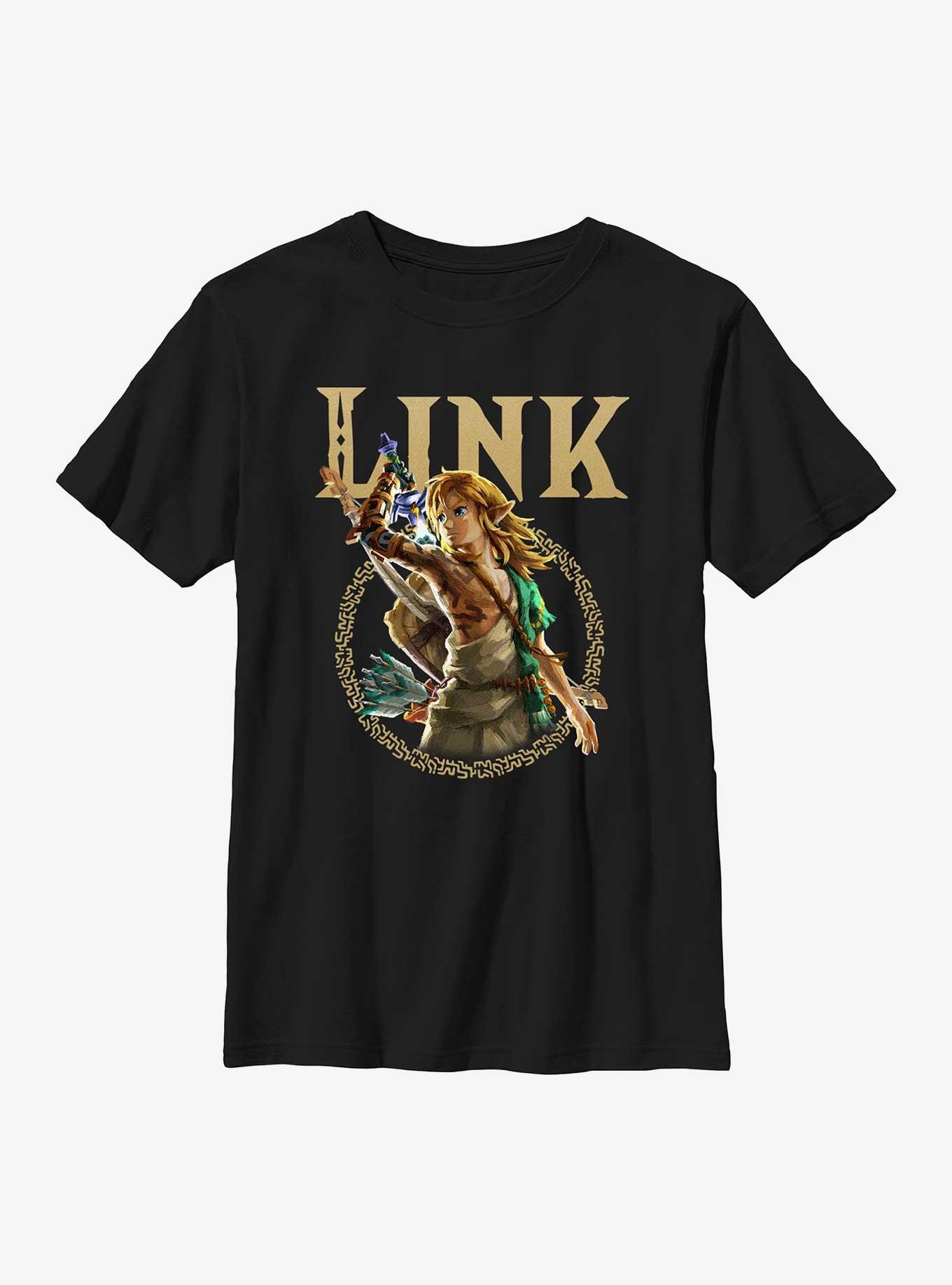 The Legend Of Zelda Link Tears Of The Kingdom Badge Youth T-Shirt, , hi-res