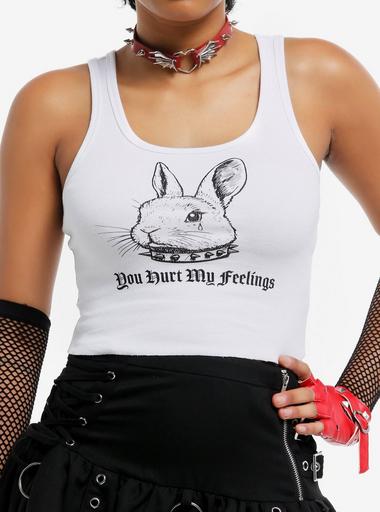 Punk Rabbit Hurt Feelings Girls Crop Tank Top | Hot Topic