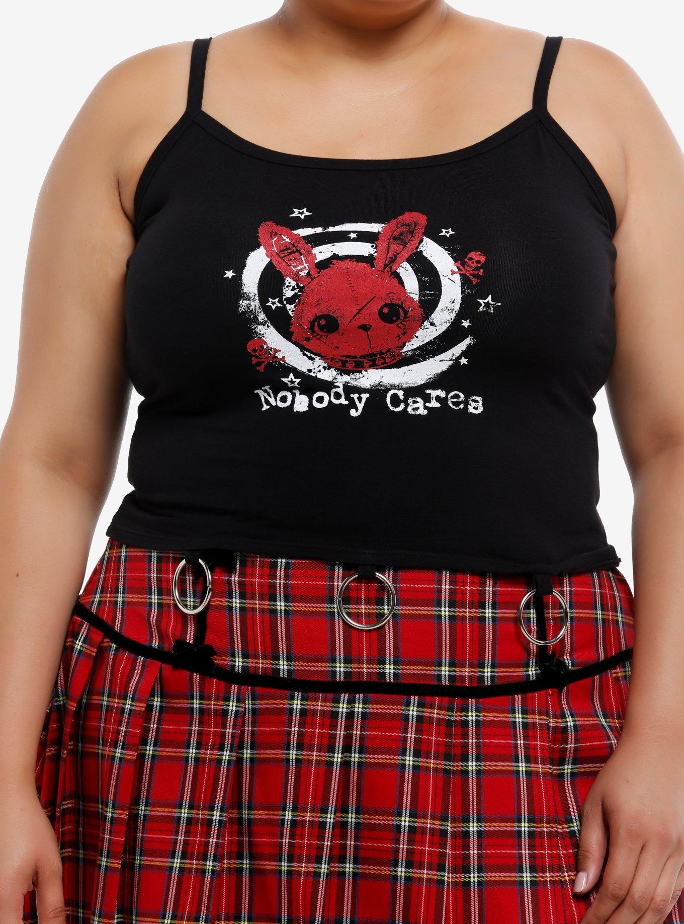 Nobody Cares Bunny O-Ring Crop Cami Plus Size, , hi-res