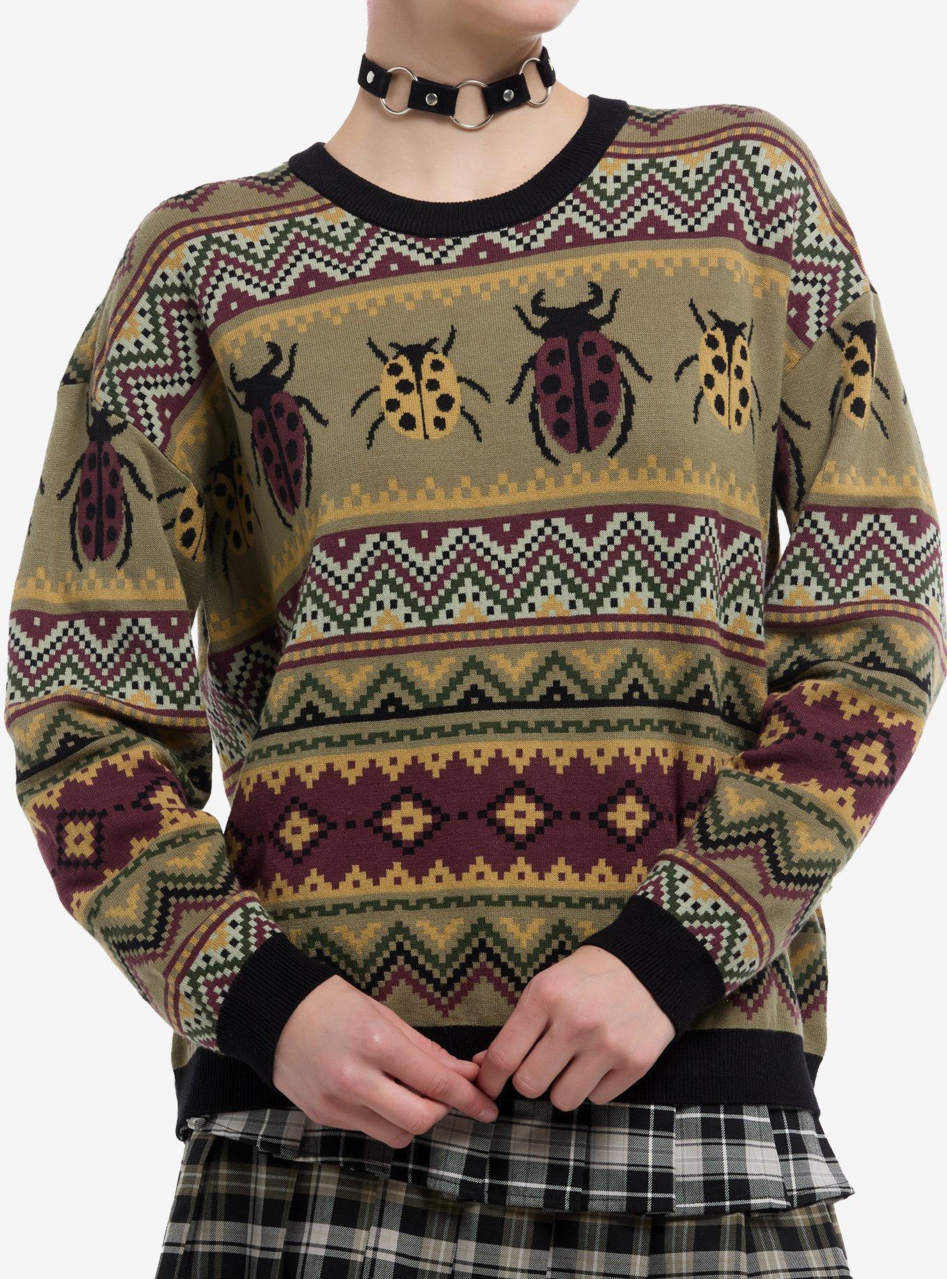 Thorn & Fable Bugs Grandpa Knit Girls Sweater | Hot Topic