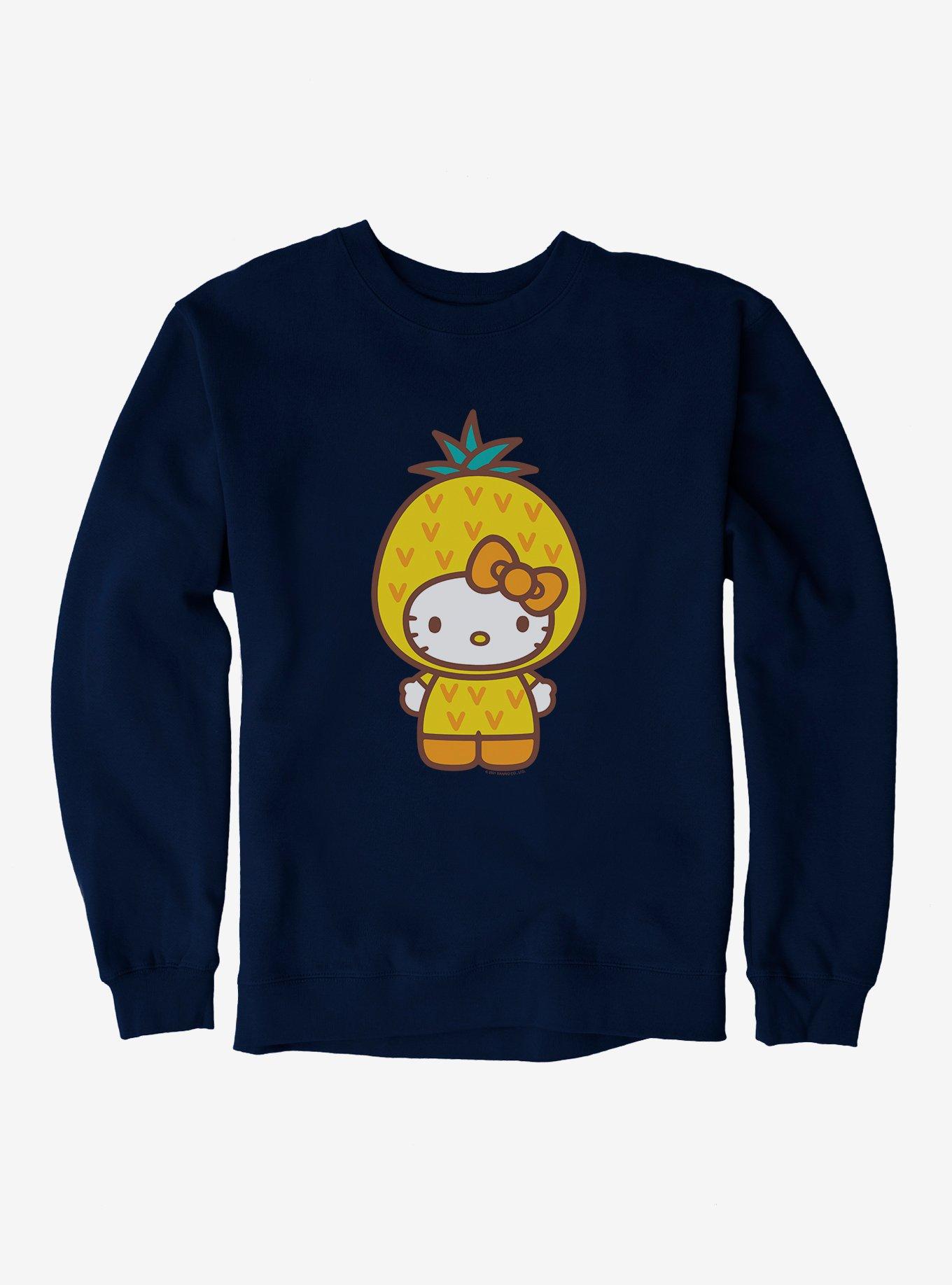 Hello Kitty Five A Day Wise Pineapple Sweatshirt, NAVY, hi-res