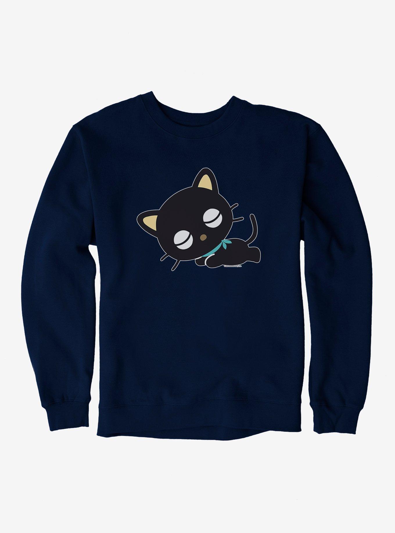 Chococat Laying Down Sweatshirt, NAVY, hi-res