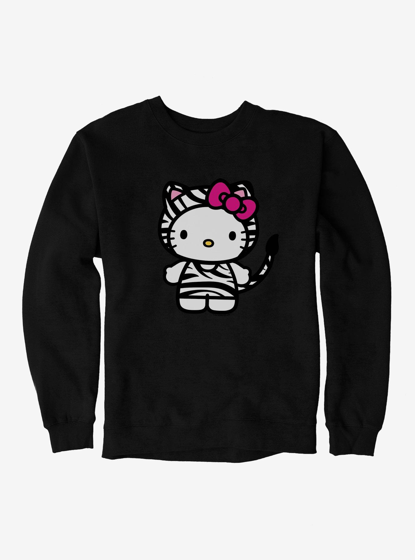 Hello Kitty Jungle Paradise Zebra Stripes Sweatshirt, BLACK, hi-res