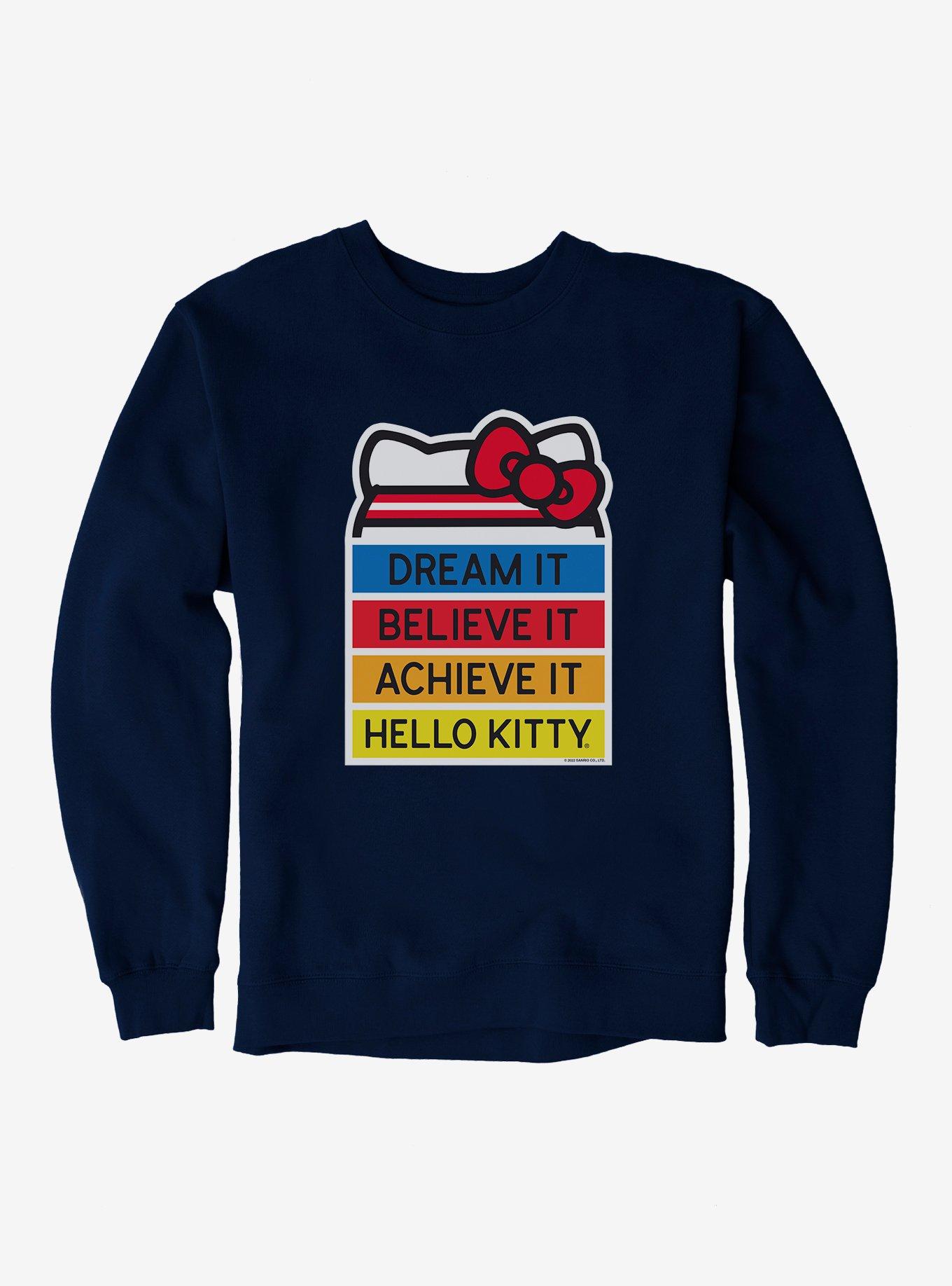 Hello Kitty Dream It Believe It Achieve It Sweatshirt, , hi-res