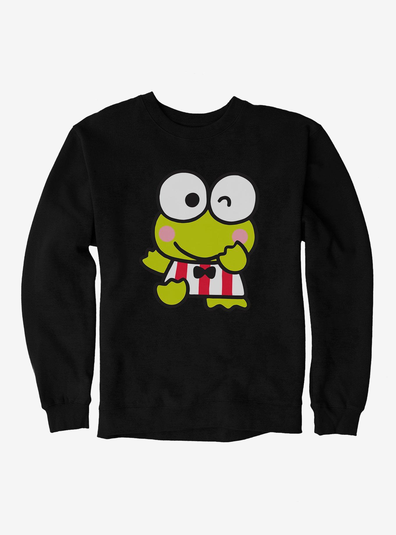 Keroppi Winking Sweatshirt, BLACK, hi-res