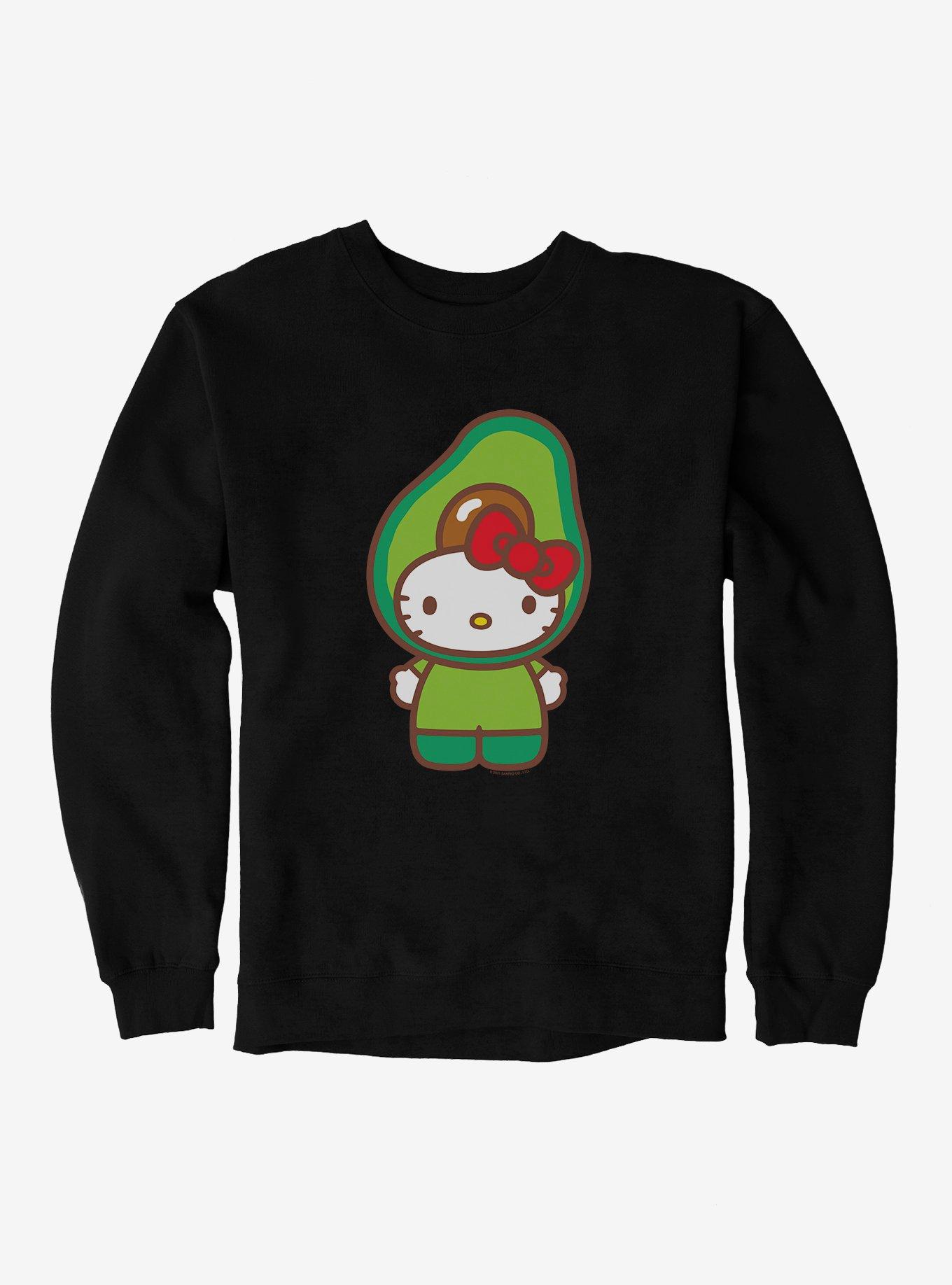 Hello Kitty Five A Day Avacado Sweatshirt, BLACK, hi-res