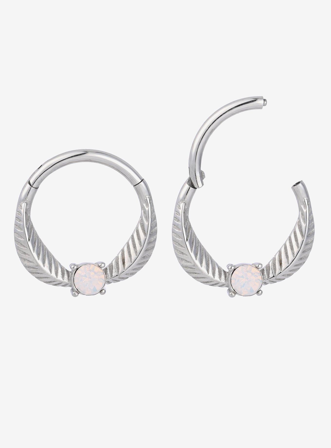 Steel Feather Opal Hinged Clicker, , hi-res