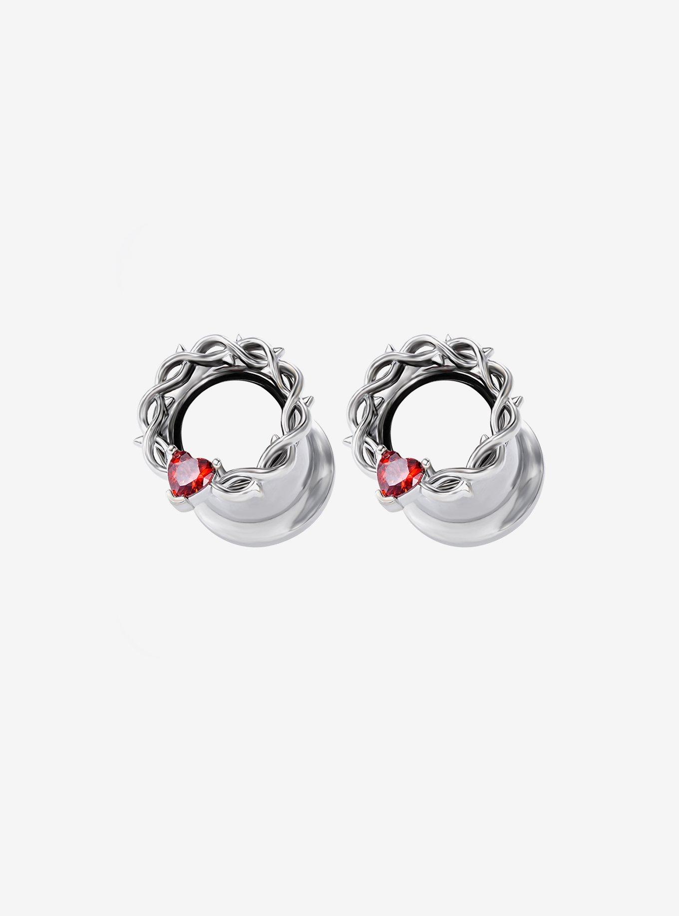 Steel Heart Vine Eyelet Plug 2 Pack, , hi-res