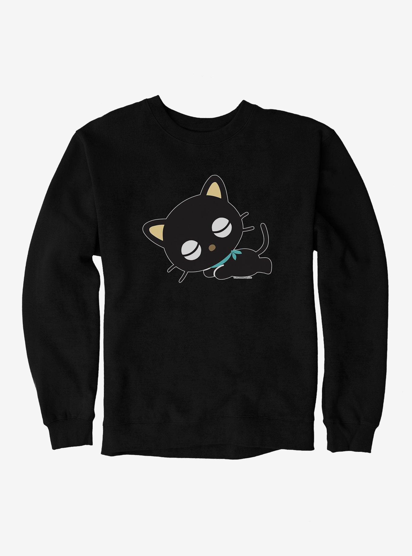 Chococat Laying Down Sweatshirt, BLACK, hi-res