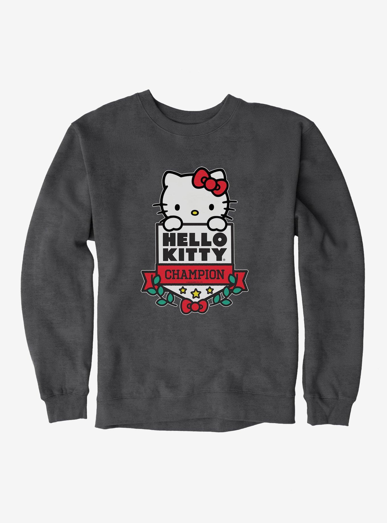 Hello Kitty Champion Sweatshirt, DARK HEATHER, hi-res