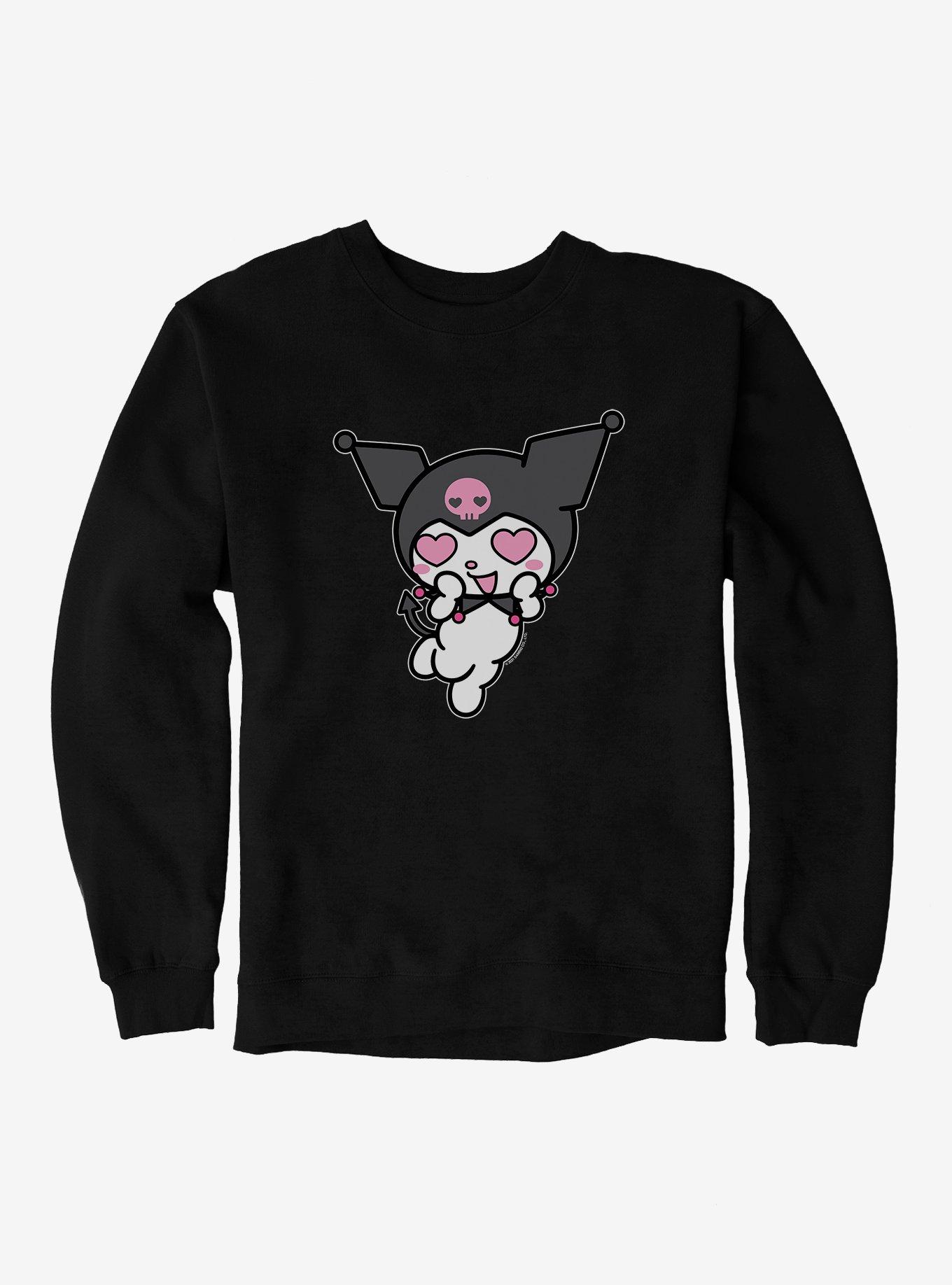 Kuromi Heart Eyes Sweatshirt, , hi-res