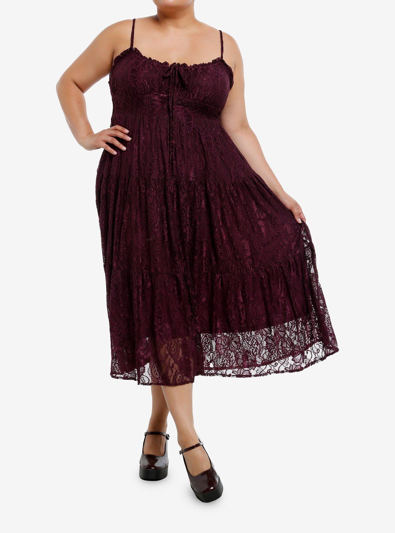 Fig Floral Lace Maxi Dress Plus Size, , hi-res