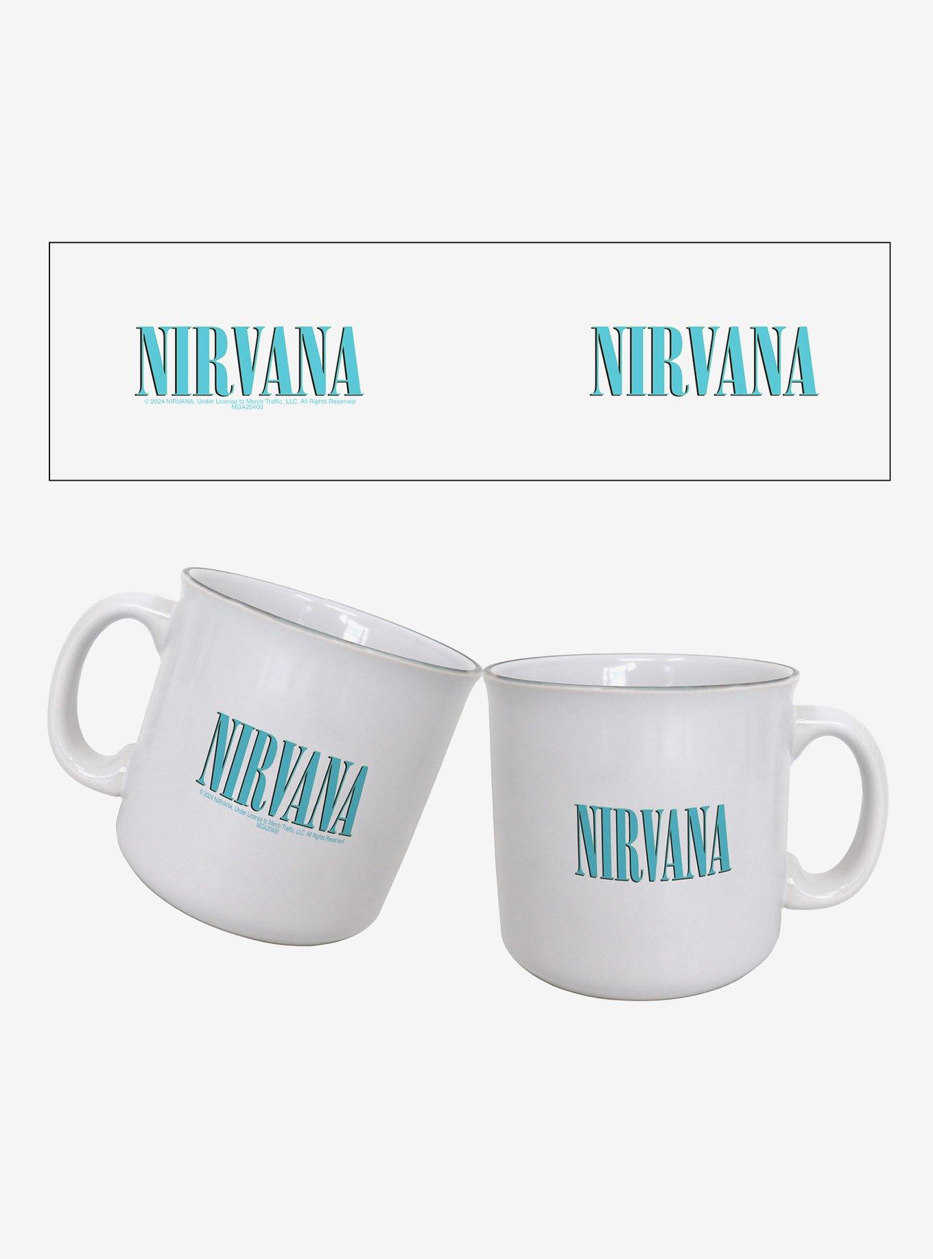 Nirvana Logo Light Blue 20oz Camper Mug, , hi-res