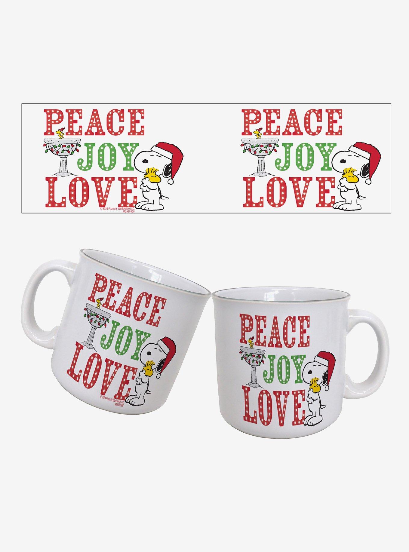 Peanuts Peace Joy Love 20oz Camper Mug, , hi-res