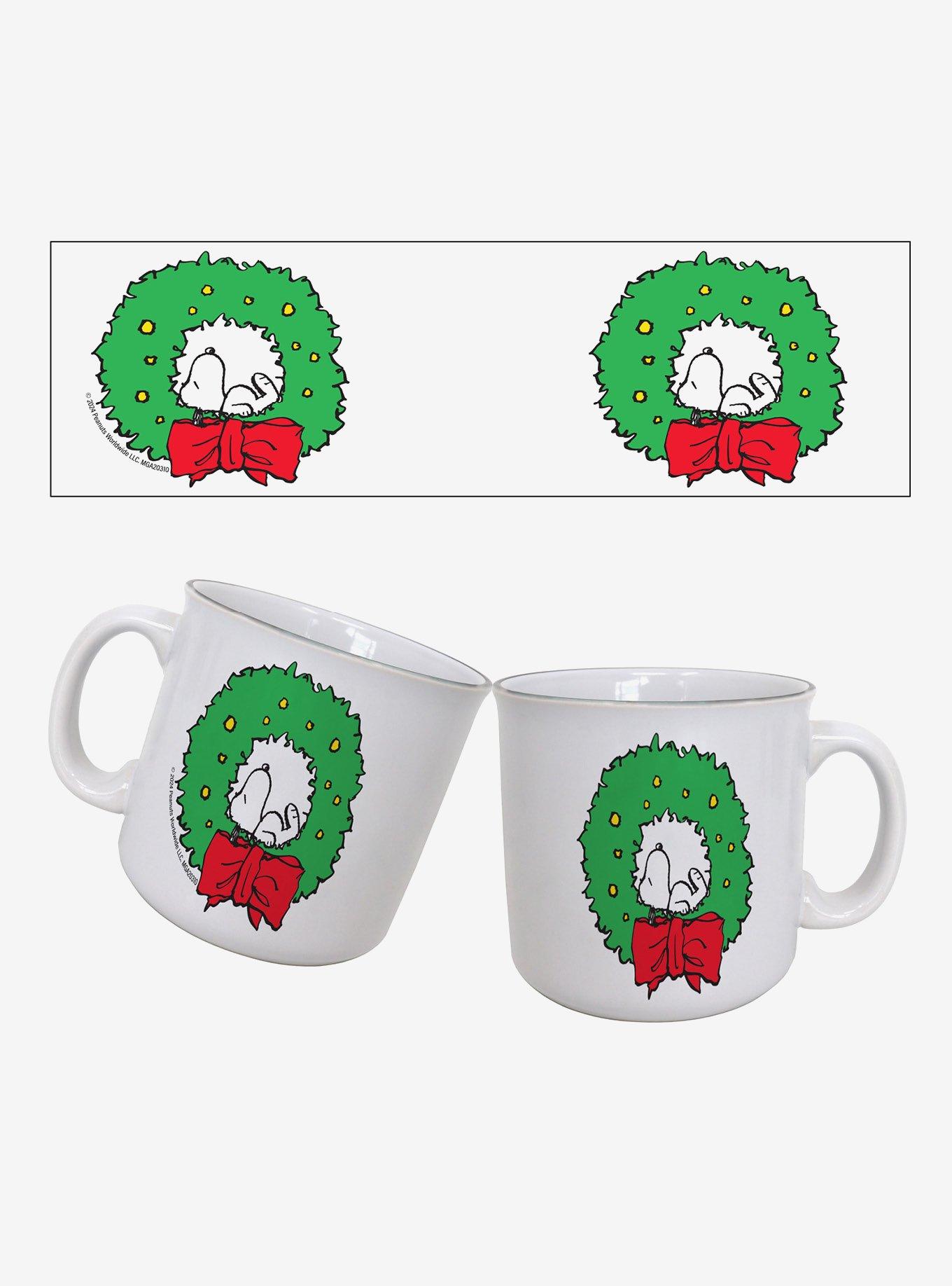 Peanuts Snoopy Wreath 20oz Camper Mug, , hi-res