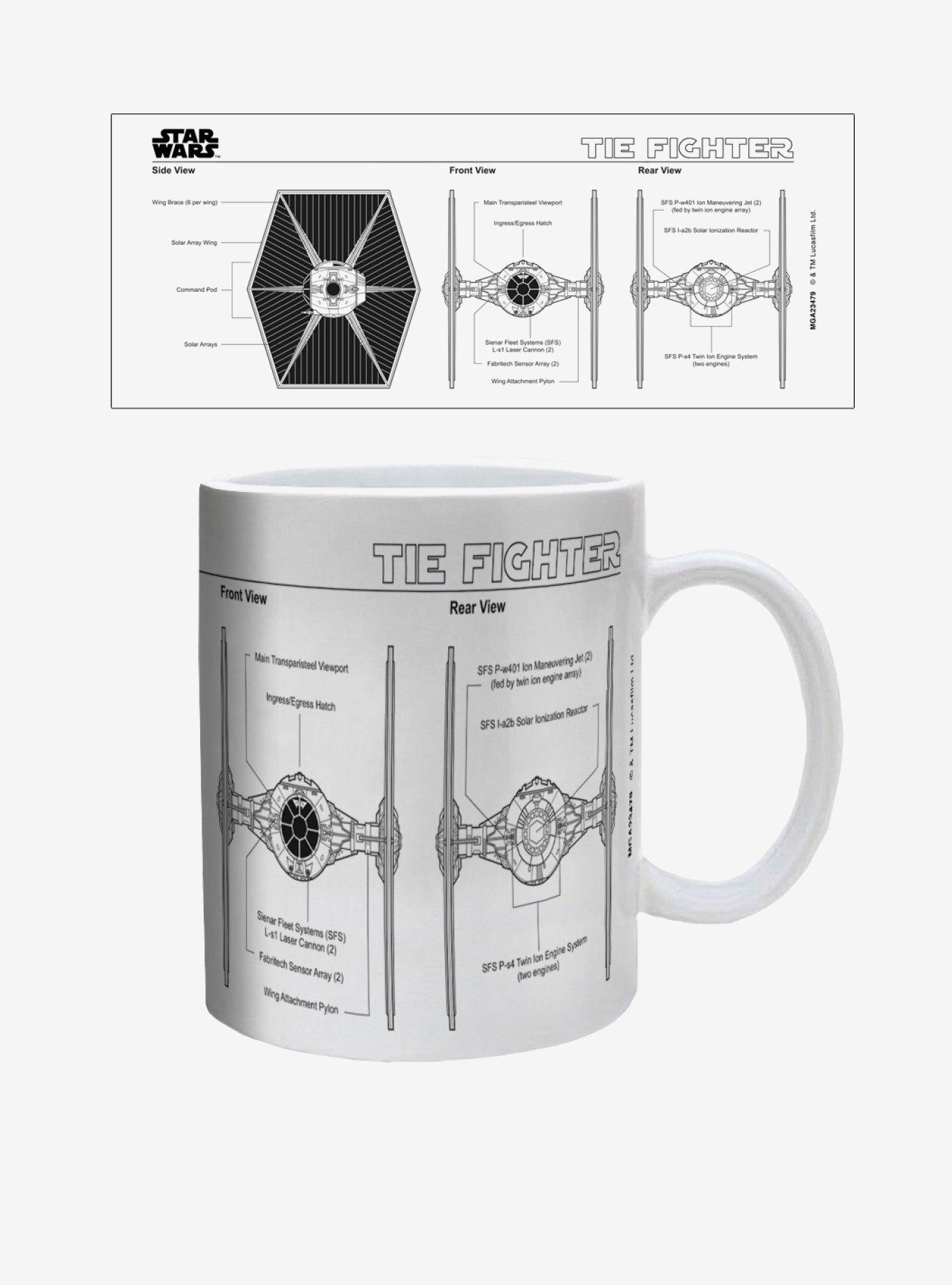 Star Wars Tie Fighter Sketch 20oz Mug, , hi-res