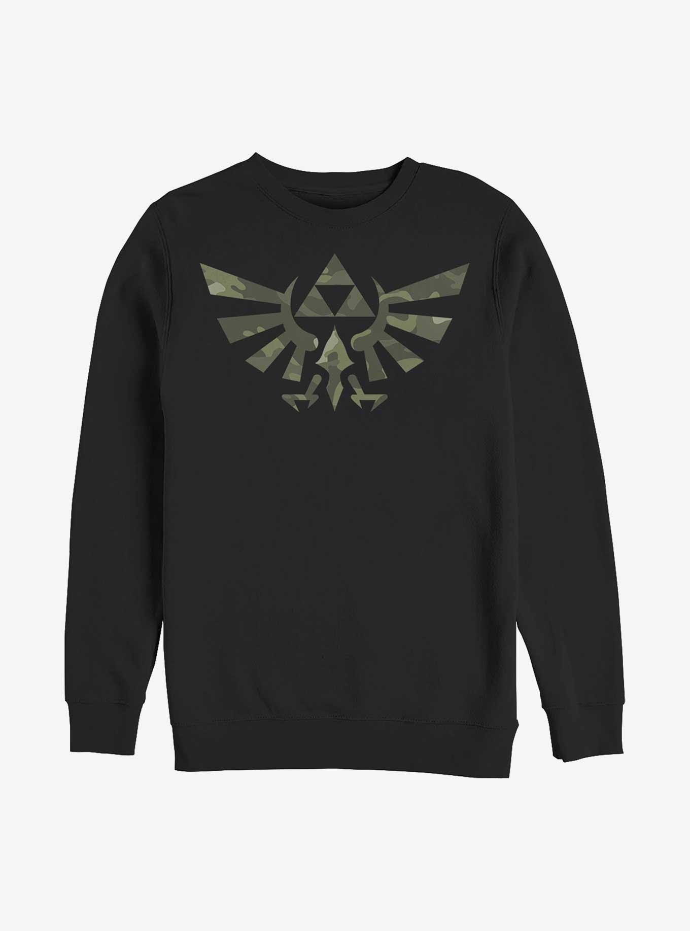 The Legend Of Zelda Camo Crest Sweatshirt, , hi-res