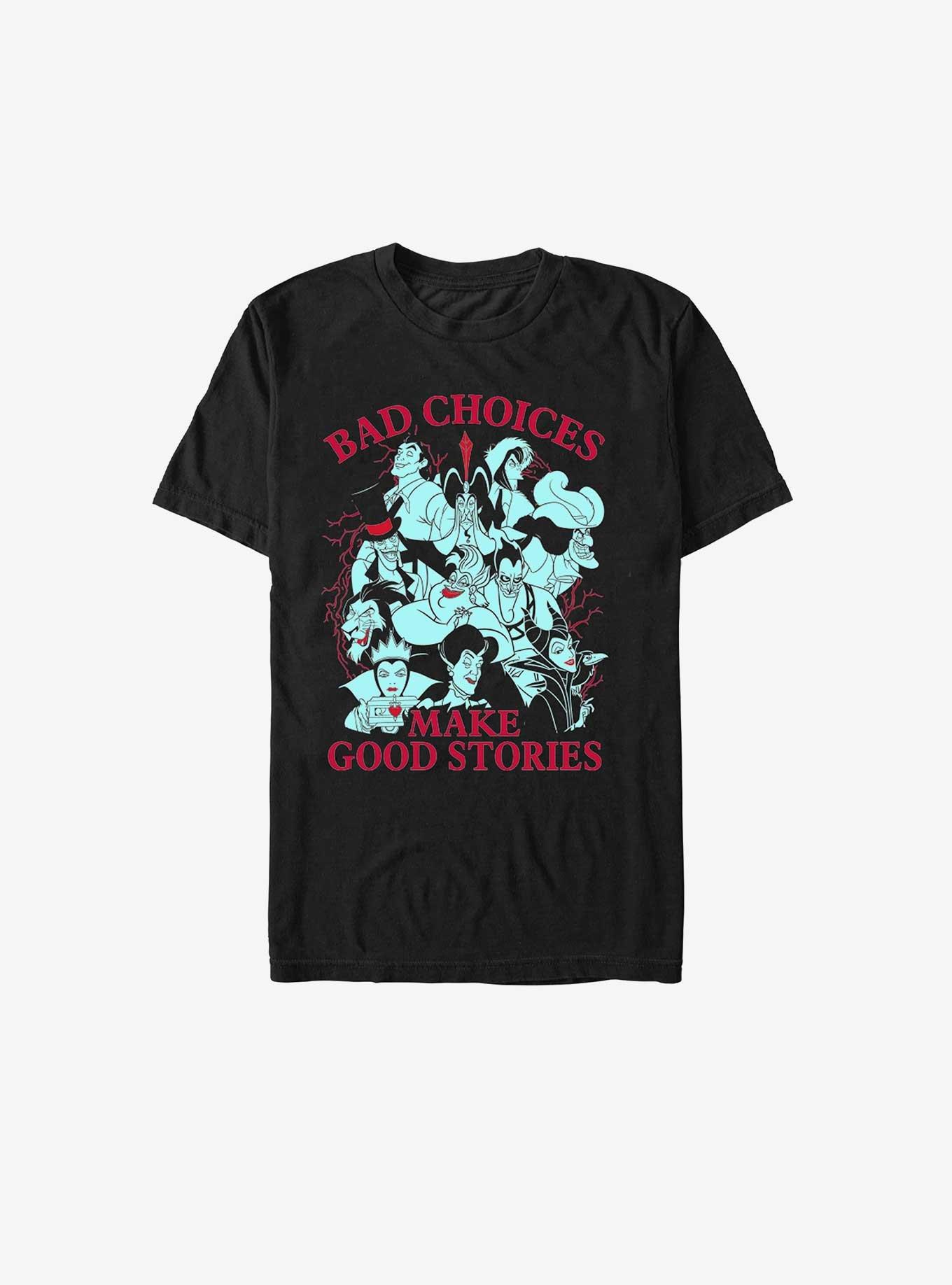 Disney Villains Bad Choices Make Good Stories T-Shirt, , hi-res
