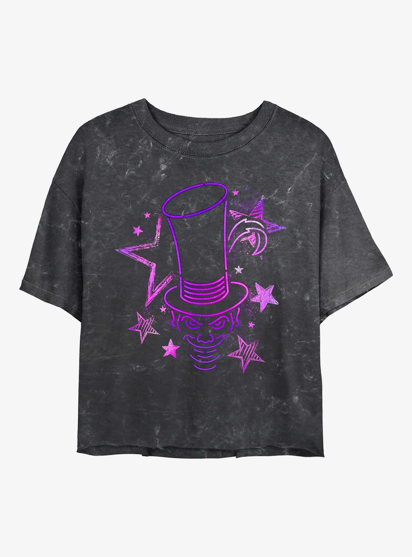 Disney Villains Facilier Airbrush Mineral Wash Womens Crop T-Shirt, , hi-res