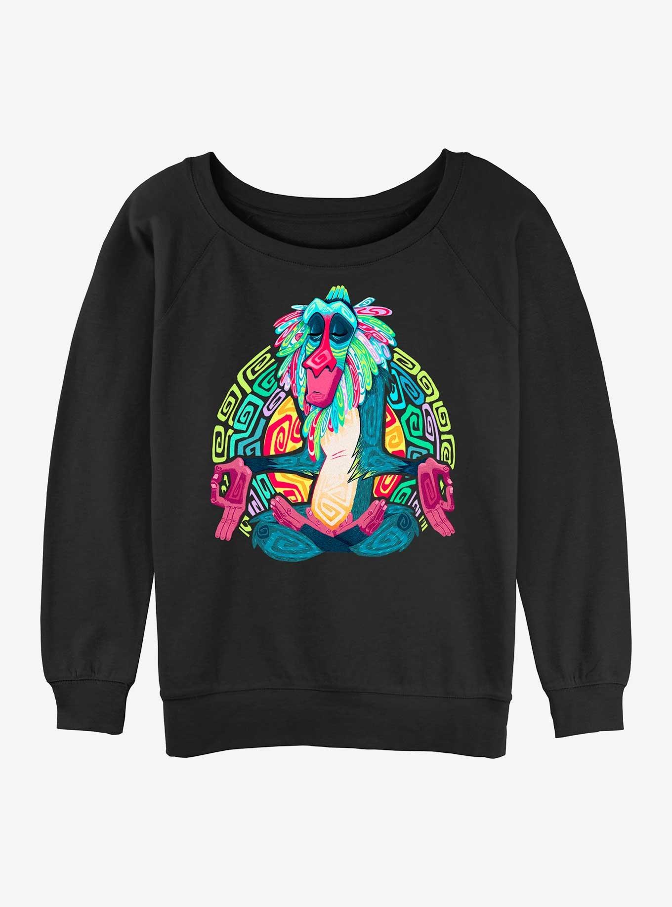 Disney The Lion King Rafiki Womens Slouchy Sweatshirt, BLACK, hi-res