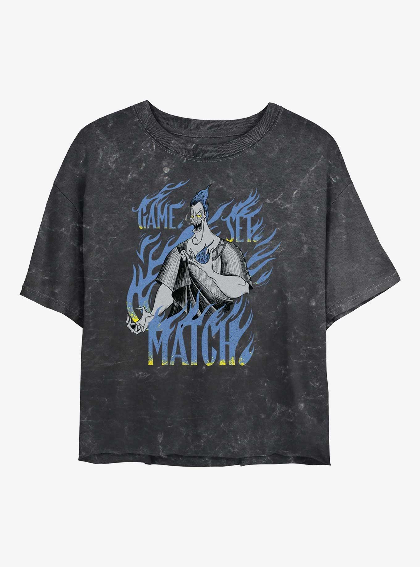 Disney Villains Hades Game Set Match Mineral Wash Womens Crop T-Shirt, , hi-res