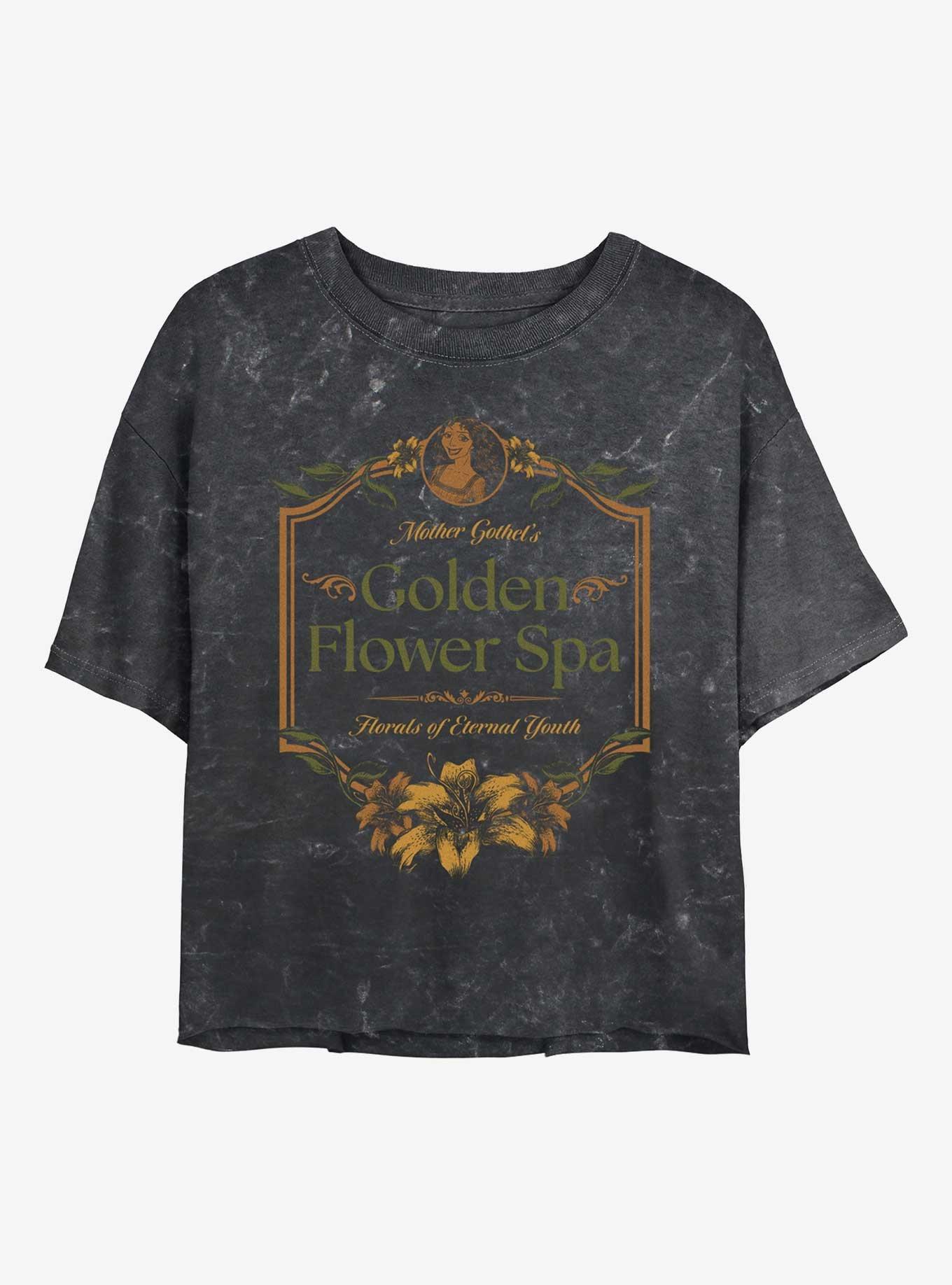 Disney Villains Mother Gothel's Golden Flower Spa Mineral Wash Womens Crop T-Shirt, , hi-res
