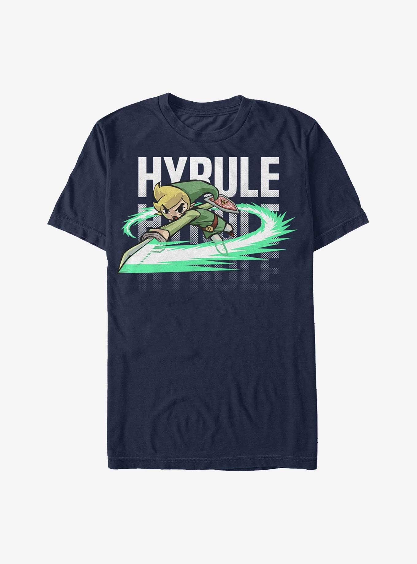 The Legend Of Zelda Hyrule Stack T-Shirt, NAVY, hi-res